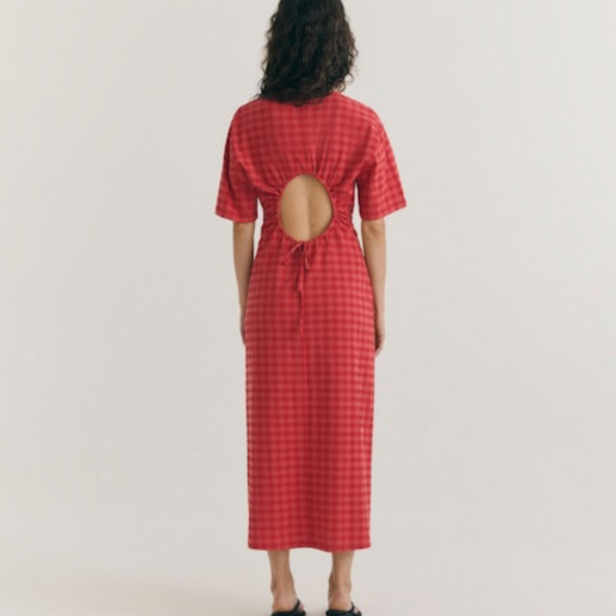 Thinking Mu THINKING MU Red Kina Kleid