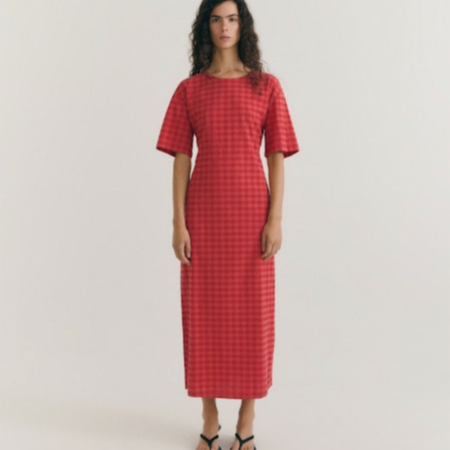 Thinking Mu THINKING MU Red Kina Kleid