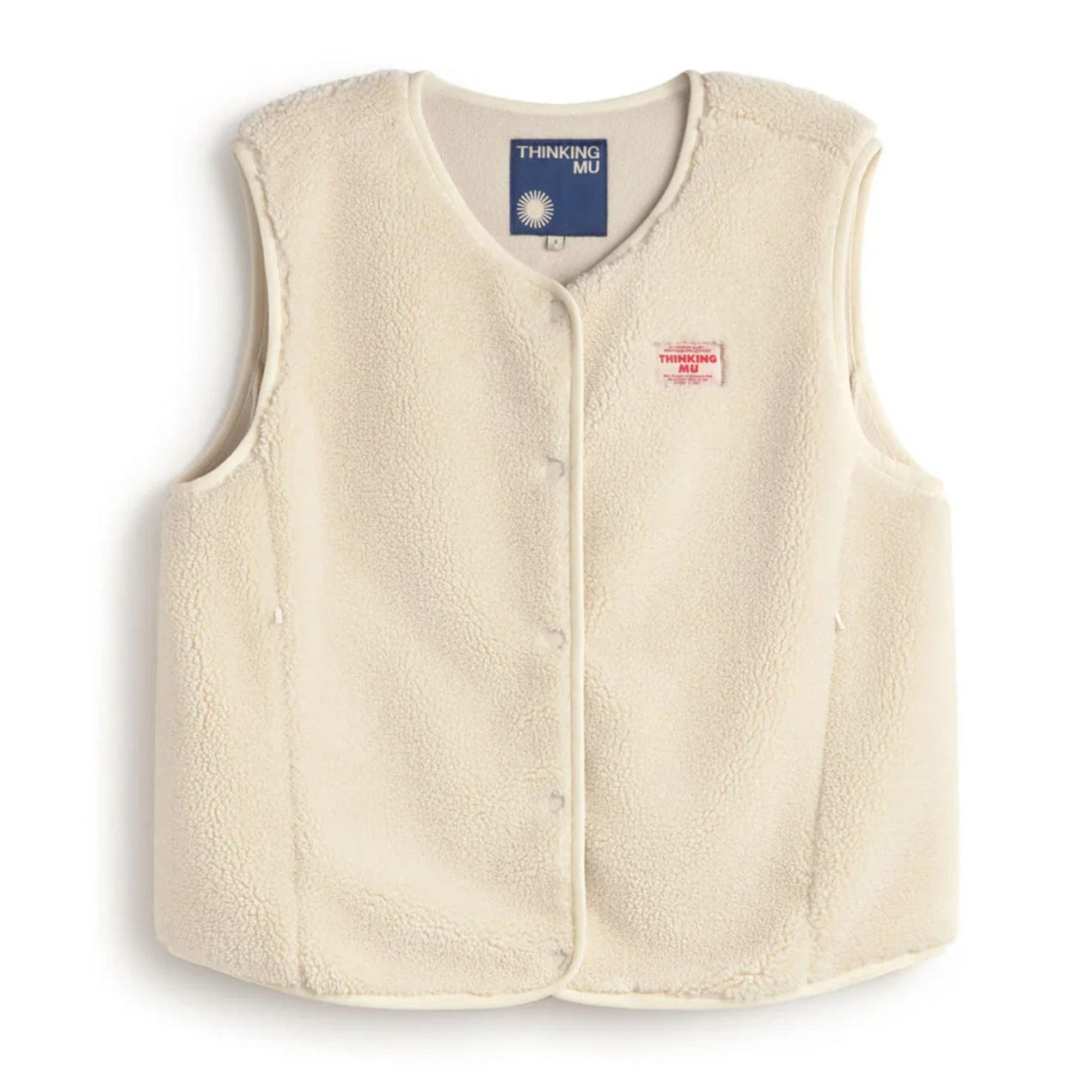 Thinking Mu Thinking Mu THINKING MU Ecru Fleece-Weste Jay