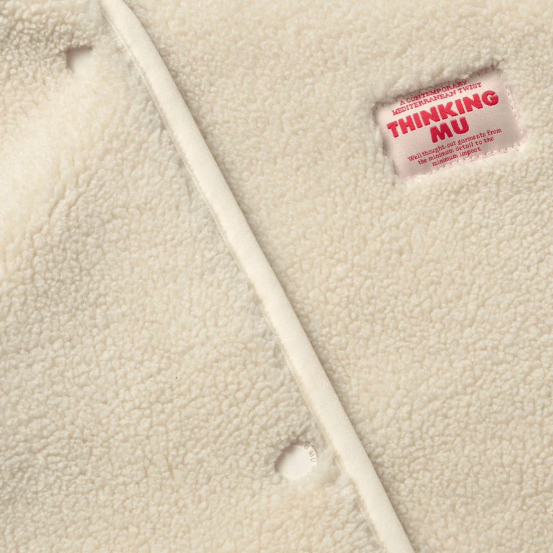 Thinking Mu Thinking Mu THINKING MU Fleece Jacke Kourtney Teddy Creme
