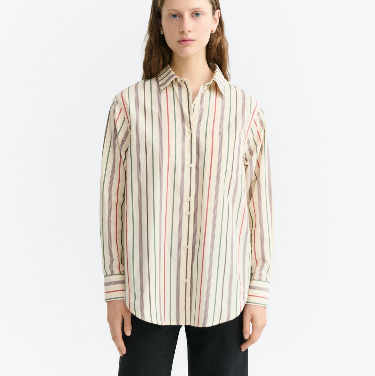 Thinking Mu THINKING MU ECRU STEFFI STRIPES ODELIA BLOUSE THINKING MU ECRU STEFFI STRIPES ODELIA BLOUSE
