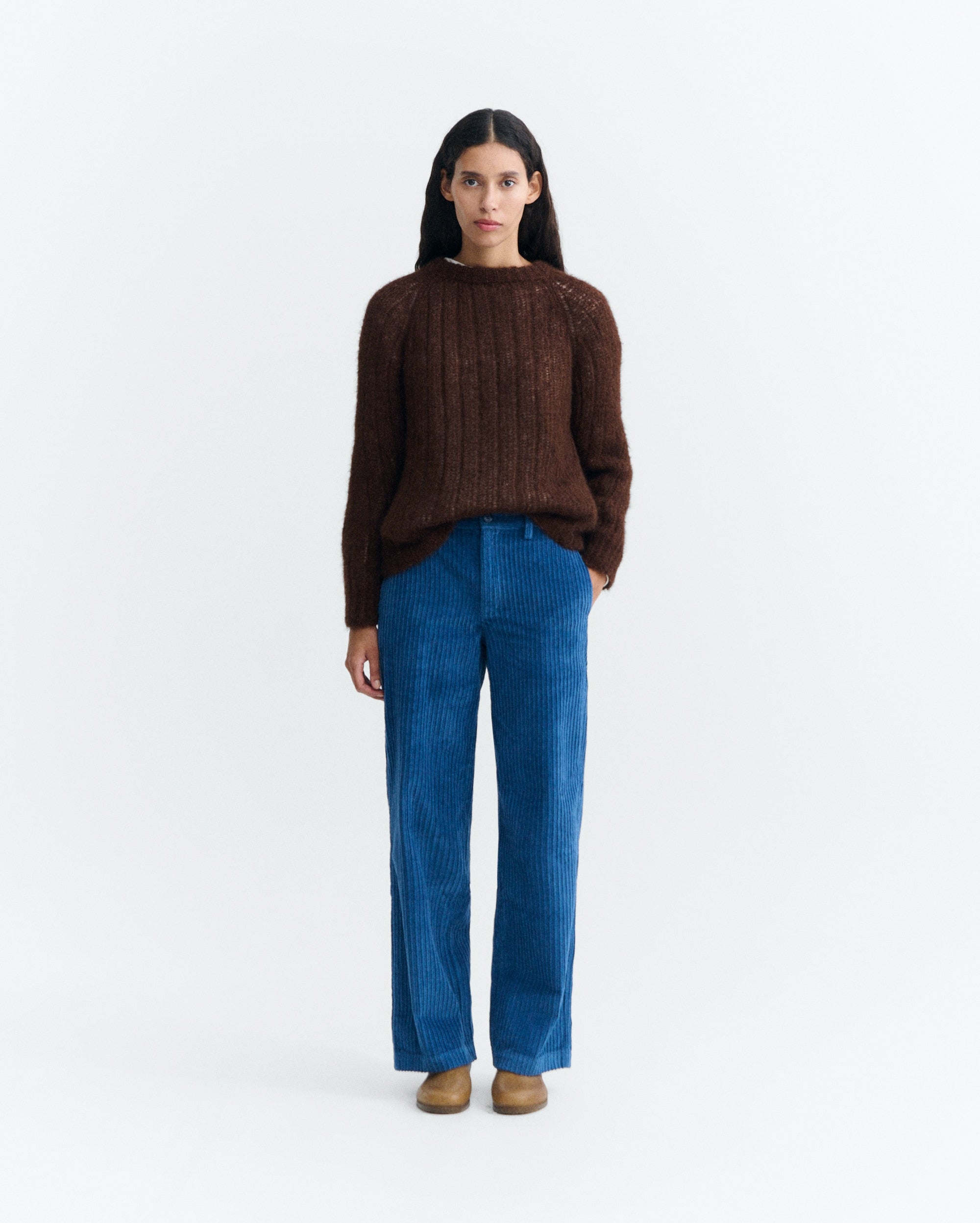 Thinking Mu THINKING MU DELFT BLUE CORDUROY SERENA PANTS THINKING MU DELFT BLUE CORDUROY SERENA PANTS