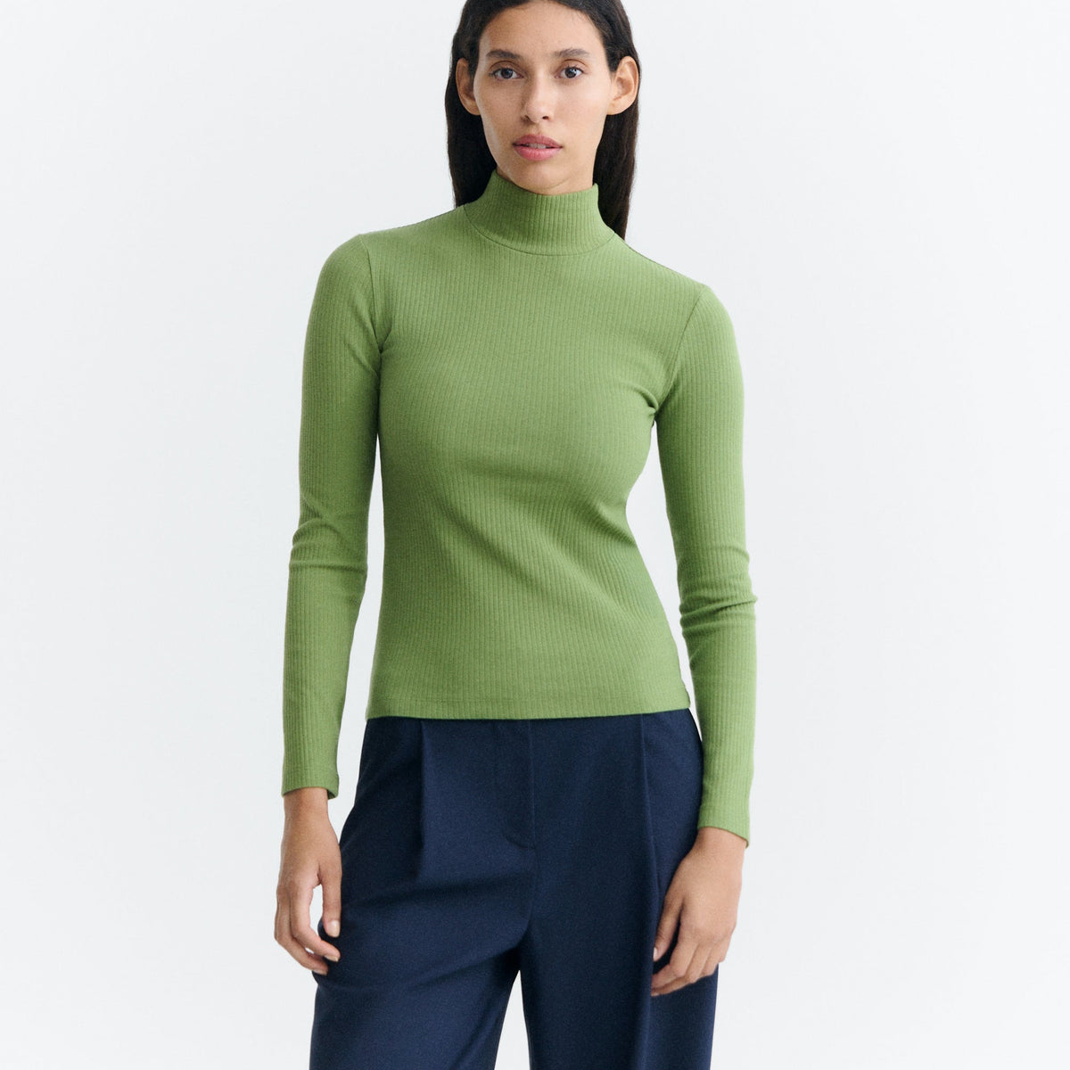 Marin et Marine THINKING MU GREEN RIB AINE TOP THINKING MU GREEN RIB AINE TOP