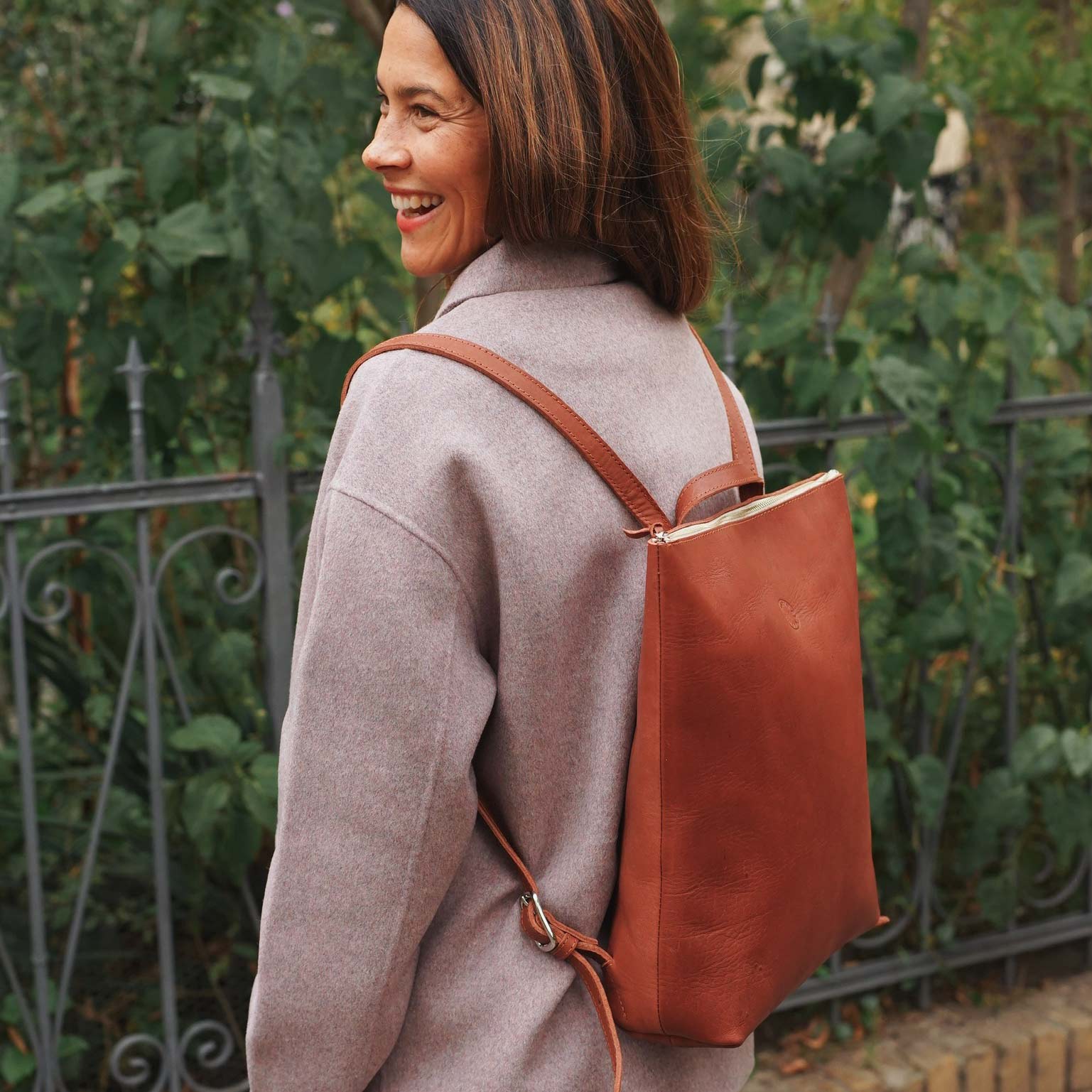 marin et marine Leather Backpack Leder Rucksack