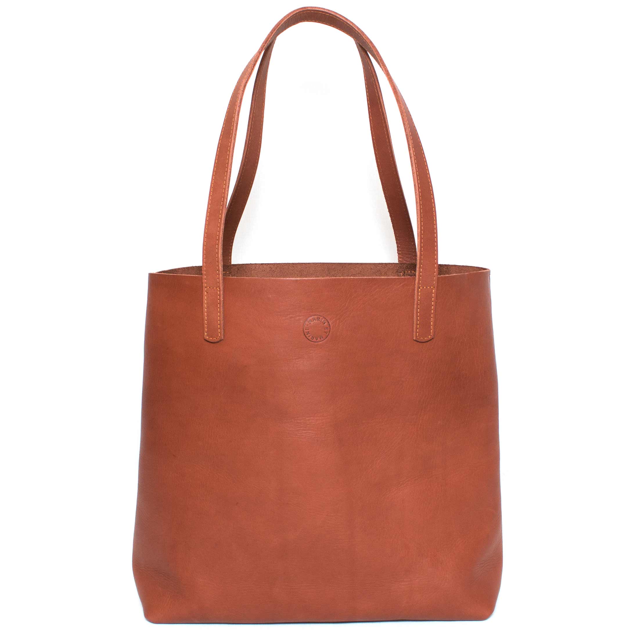 marin et marine Shopper Marron Leder Shopper