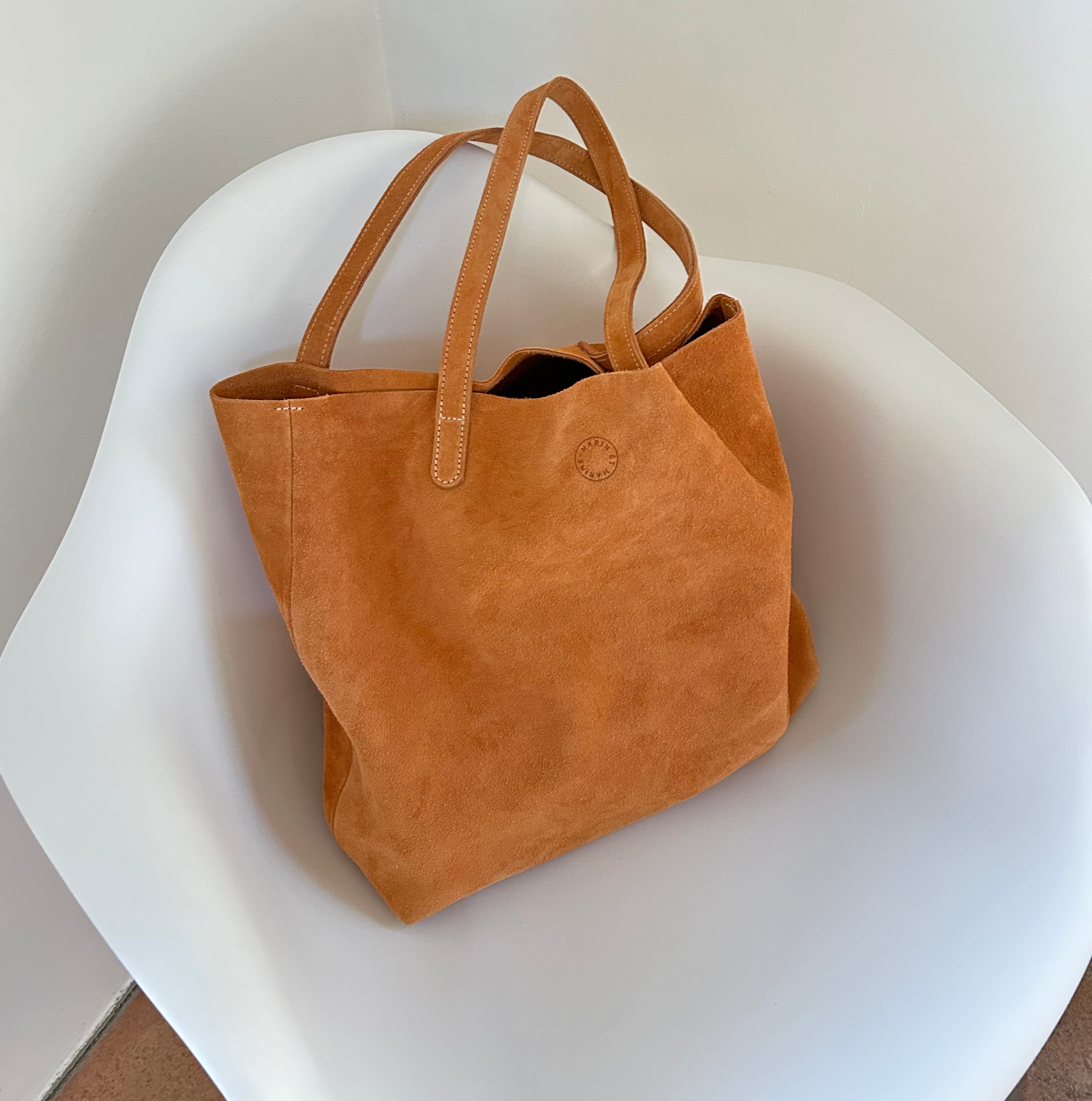 Leather shopper Éternelle Natural
