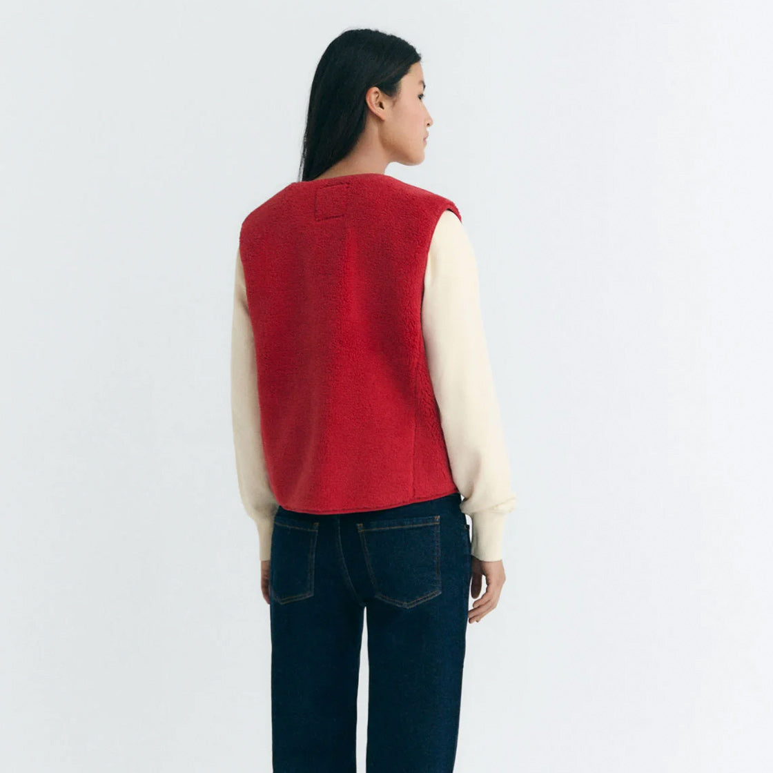 THINKING MU Fleece-Weste Jay Red
