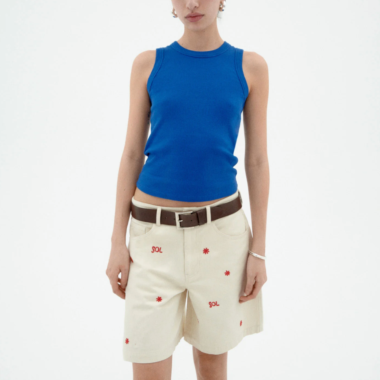 THINKING MU Juliette Tanktop Blau