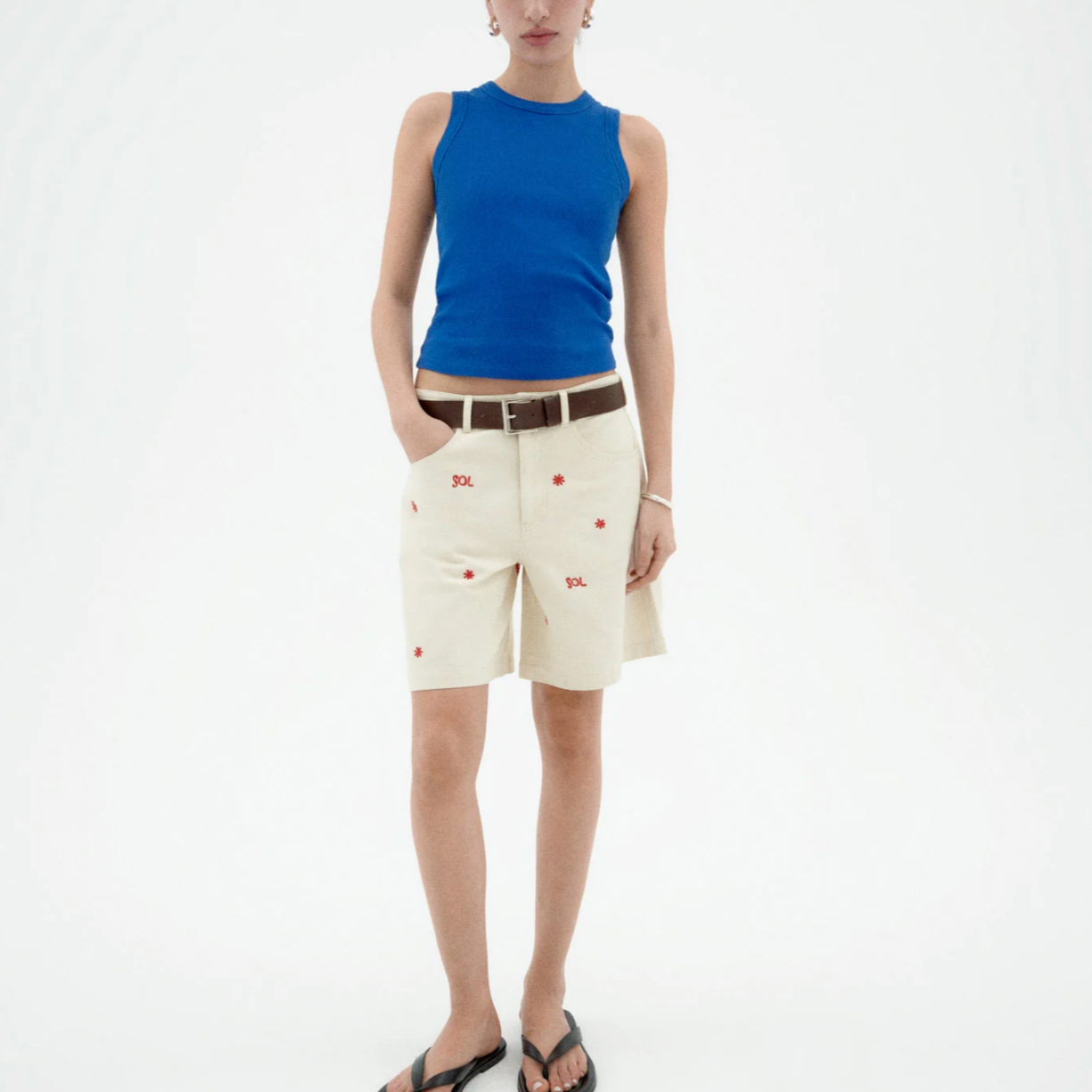 THINKING MU Juliette Tanktop Blau