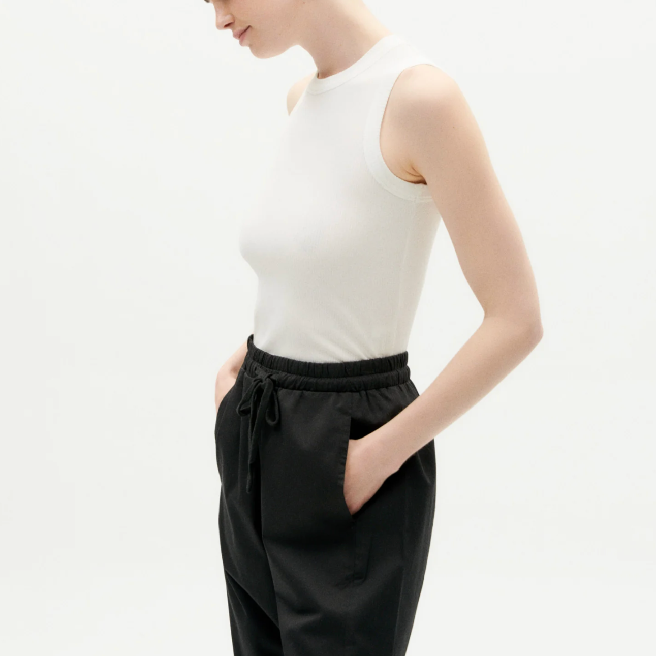 THINKING MU Juliette Tank Top White