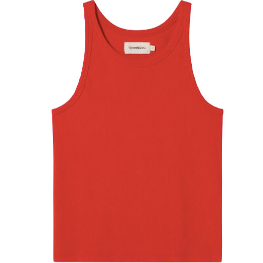 THINKING MU Fiery red Harriet Top