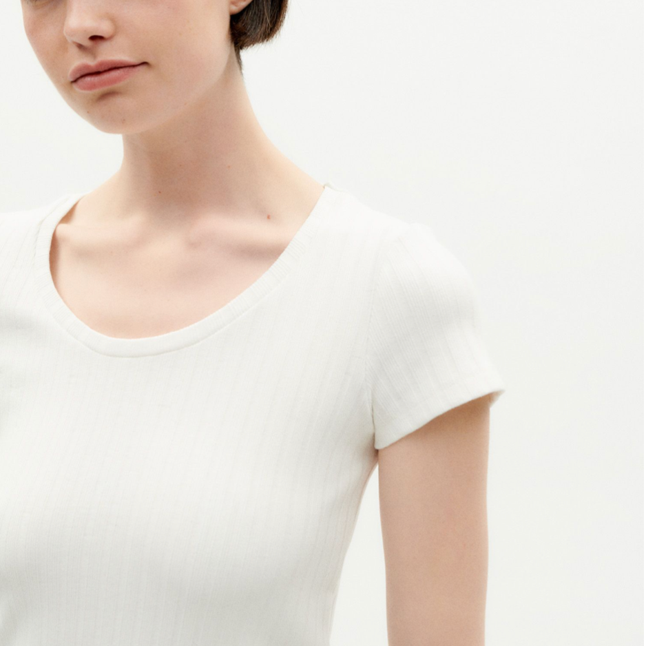 THINKING MU WHITE TRASH CARA TOP