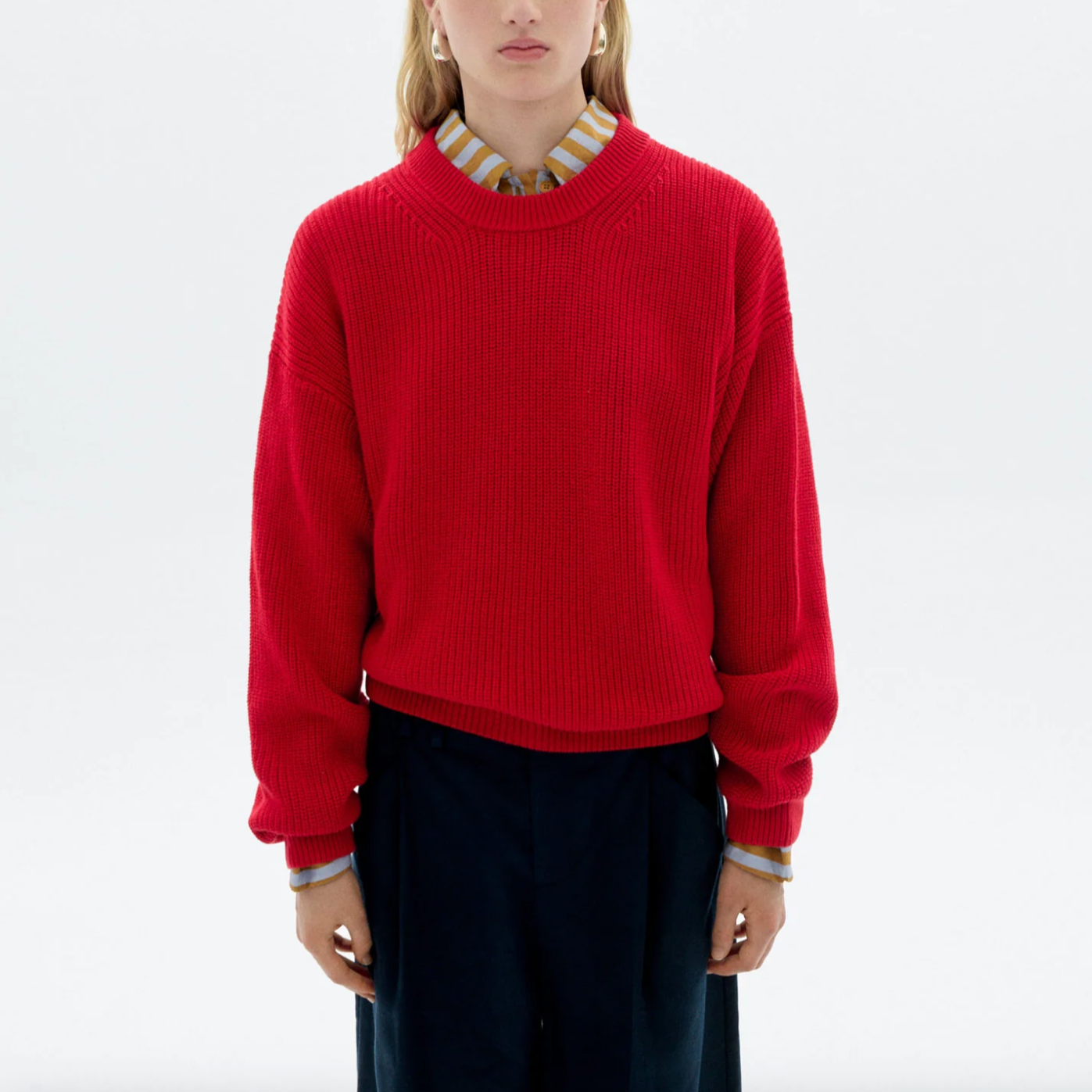 THINKING MU Roter Strickpullover Carmen