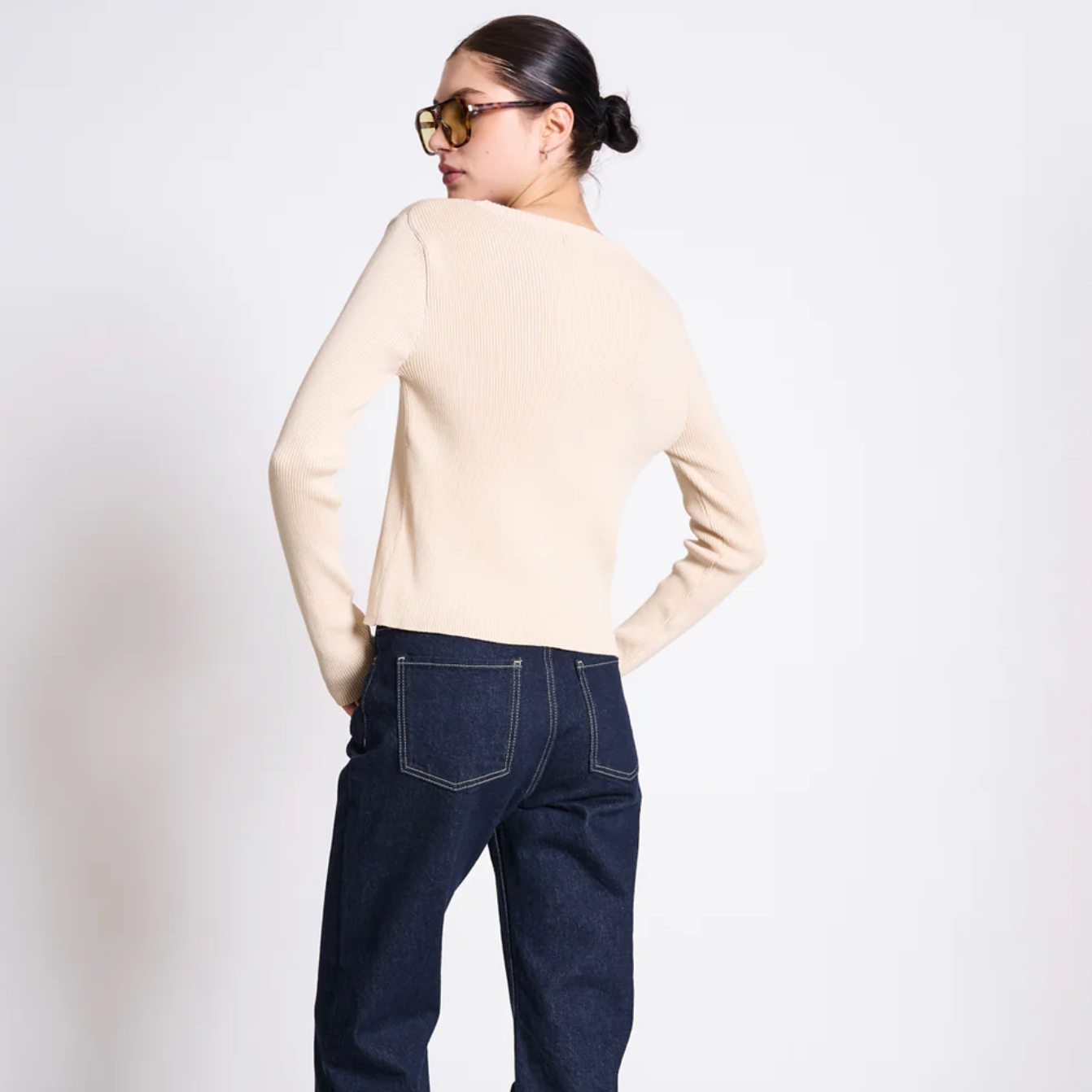 JANN JUNE Cardigan Glimt Beige