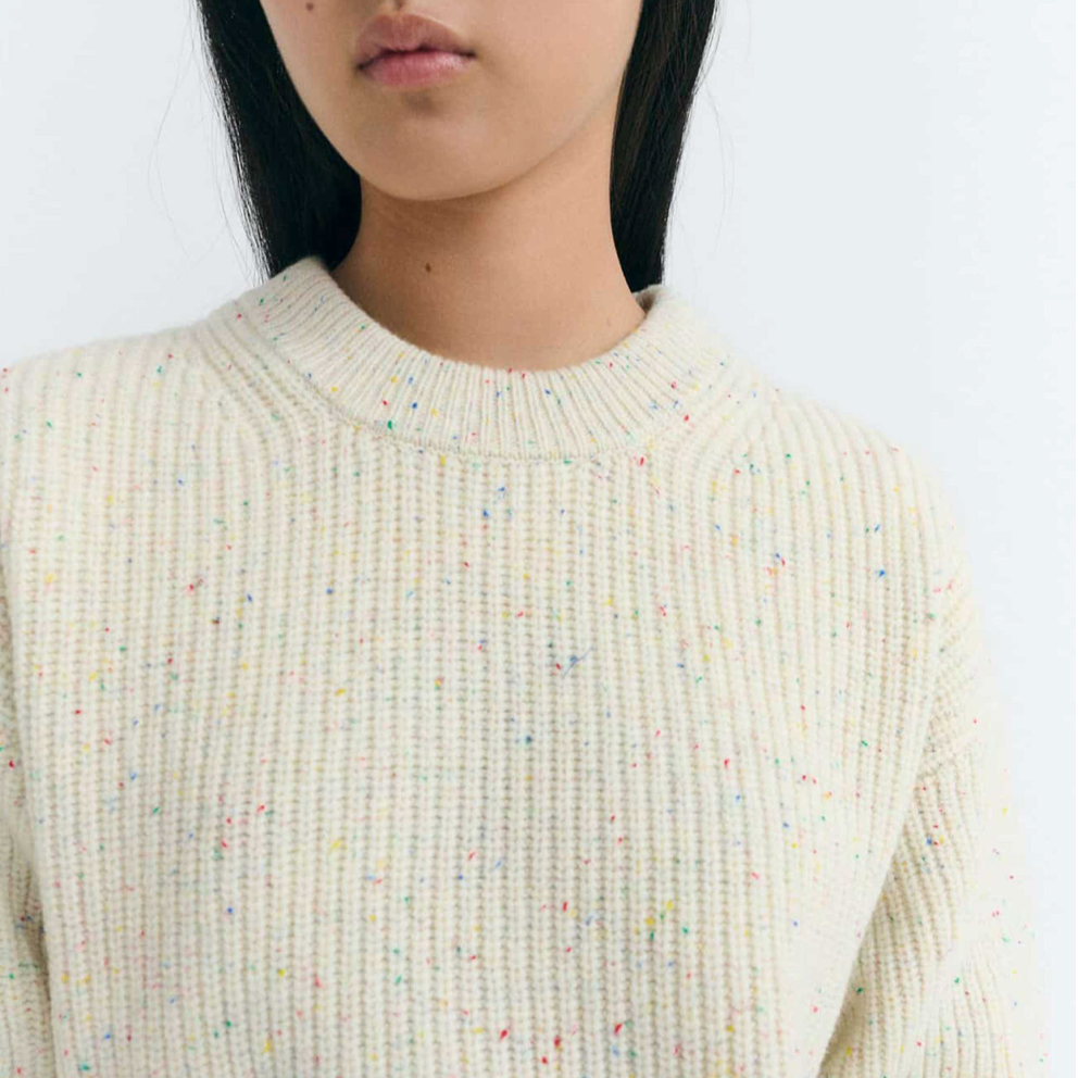 THINKING MU Ecru Strickpullover Carmen