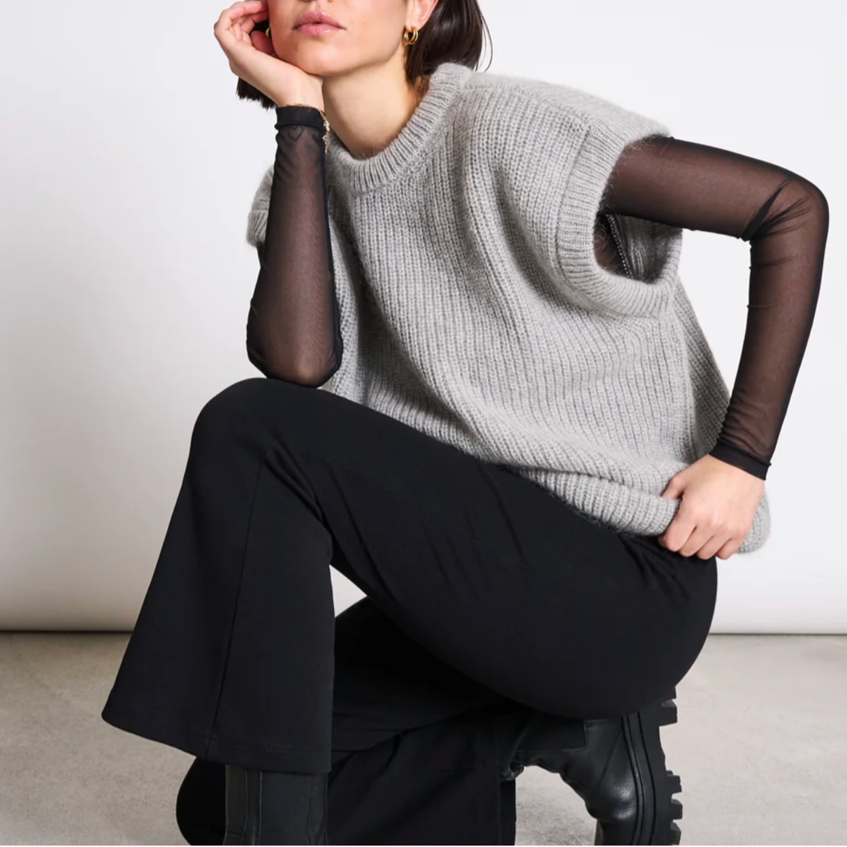 JANN JUNE Oversized wool cardigan Tinco