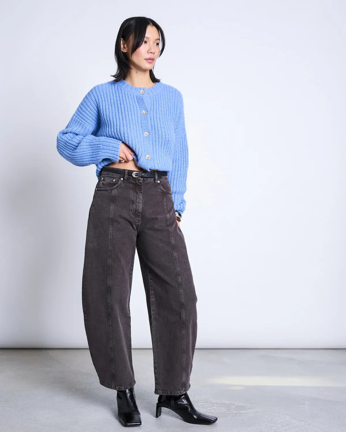 JAN 'N JUNE JANN JUNE Beni Cardigan Mid Blue JANN JUNE Beni Cardigan Mid Blue JAN 'N JUNE
