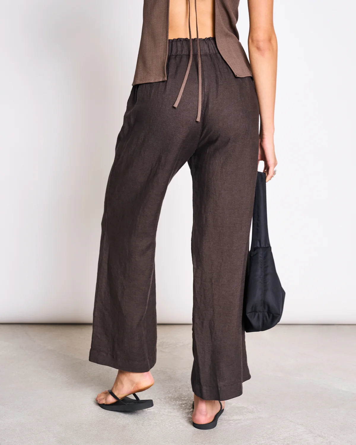 JANN JUNE BEVEREN MUD LINEN HOSE
