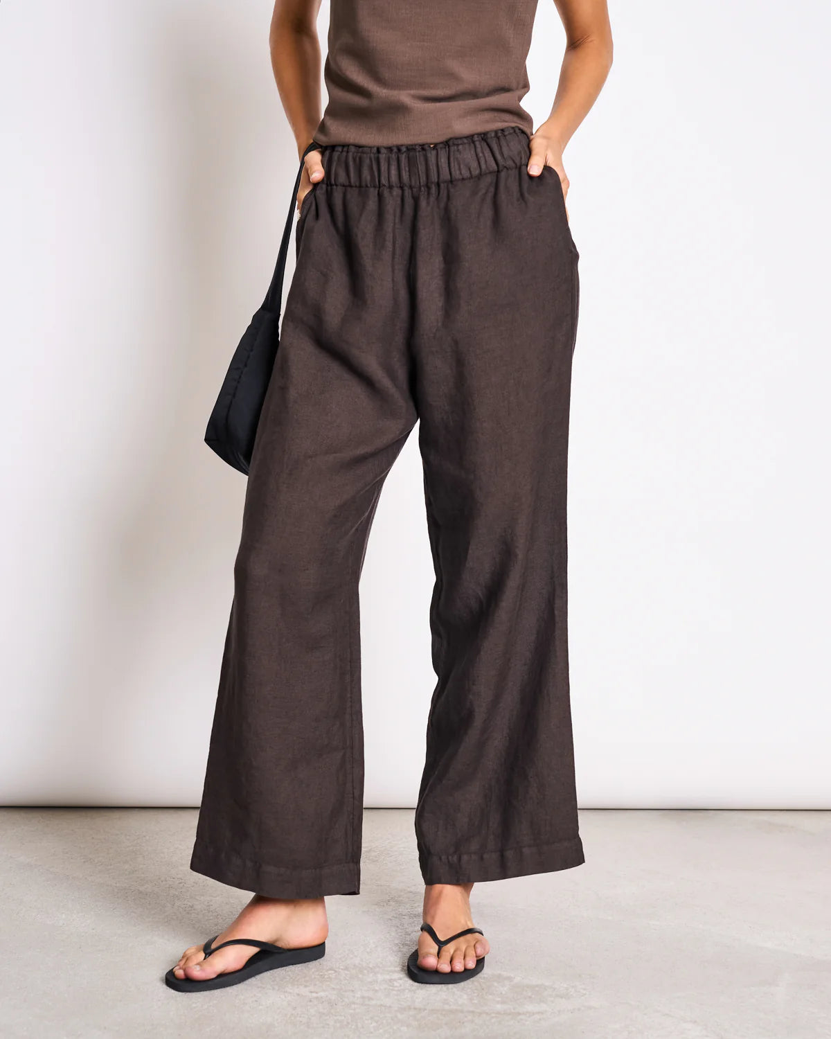JANN JUNE BEVEREN MUD LINEN HOSE