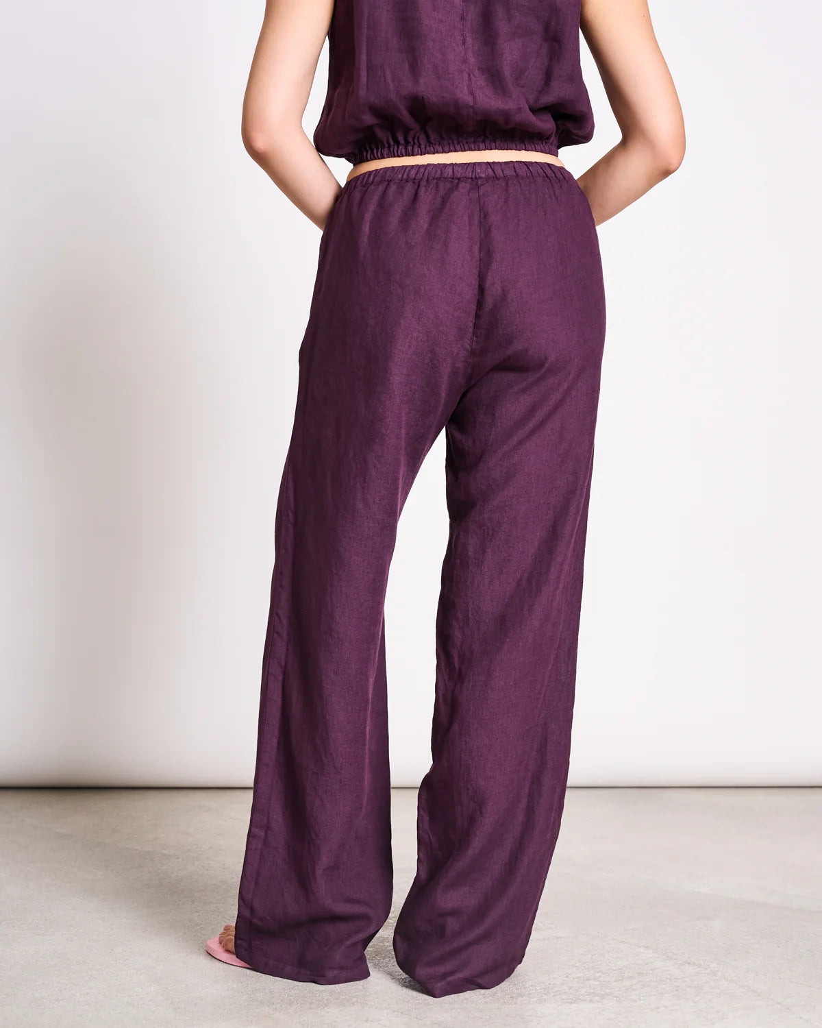 JANN JUNE CHERRY LINEN DRAWSTRING HOSE SJOV
