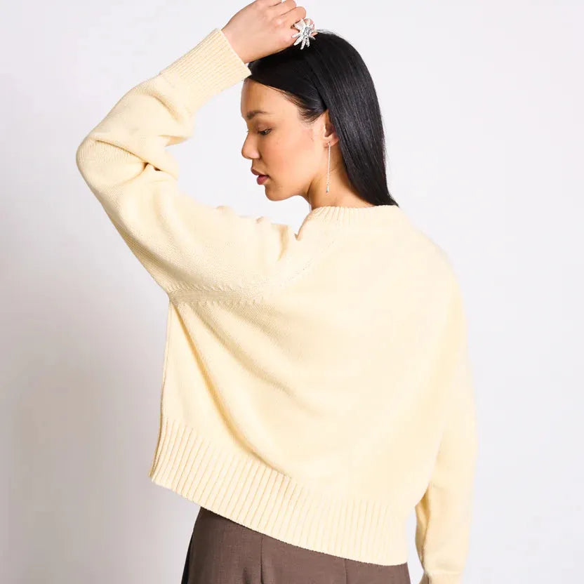 JANN JUNE Cardigan Sivia Buttermilk