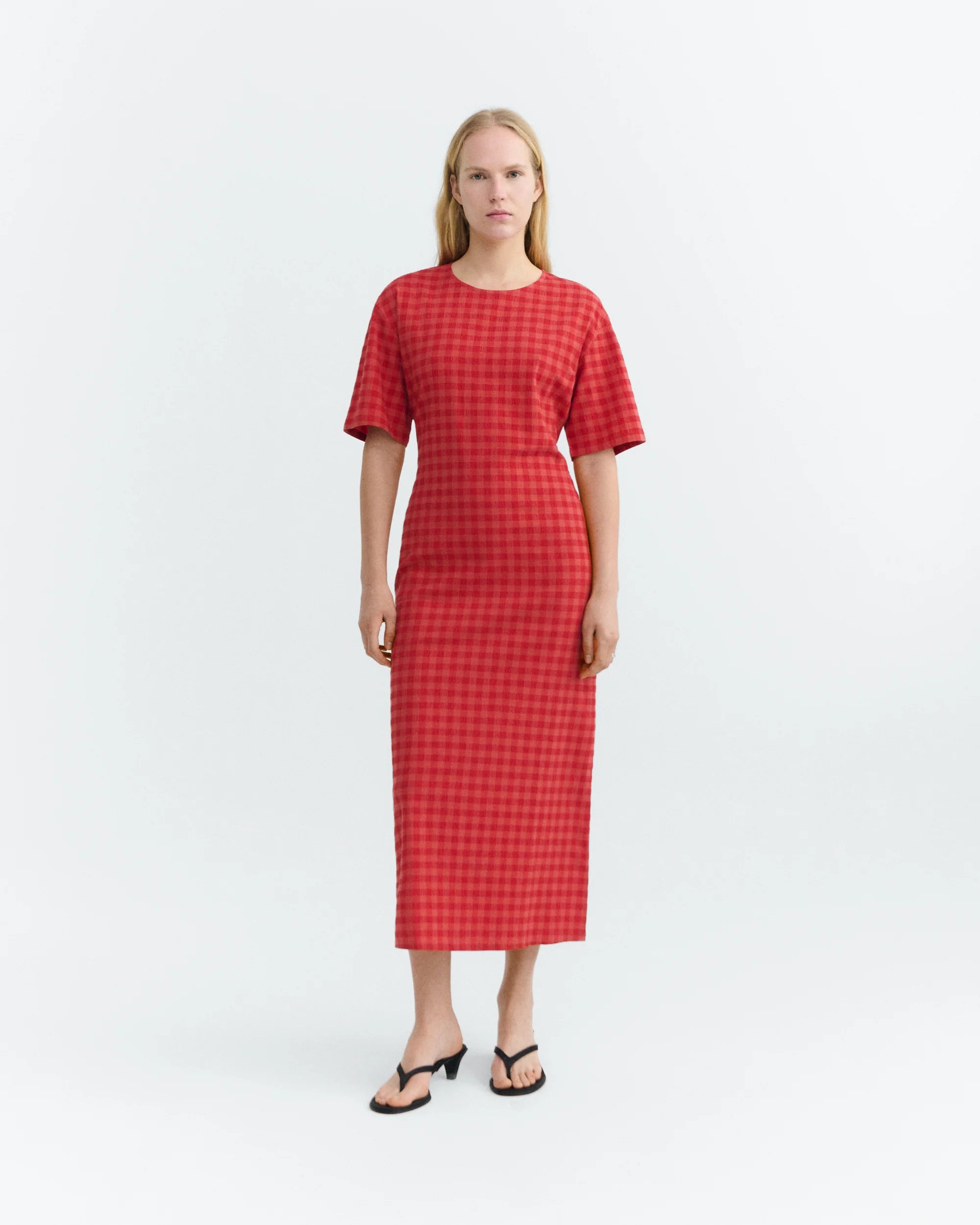 THINKING MU Red China Dress