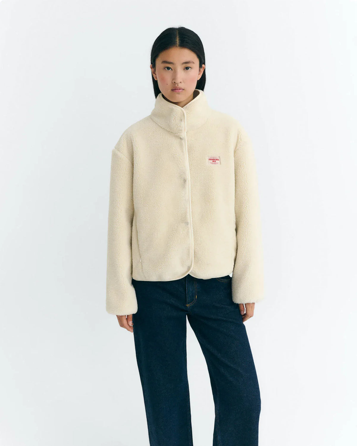 Thinking Mu THINKING MU Ecru Fleecejacke Kourtney THINKING MU Ecru Fleecejacke Kourtney
