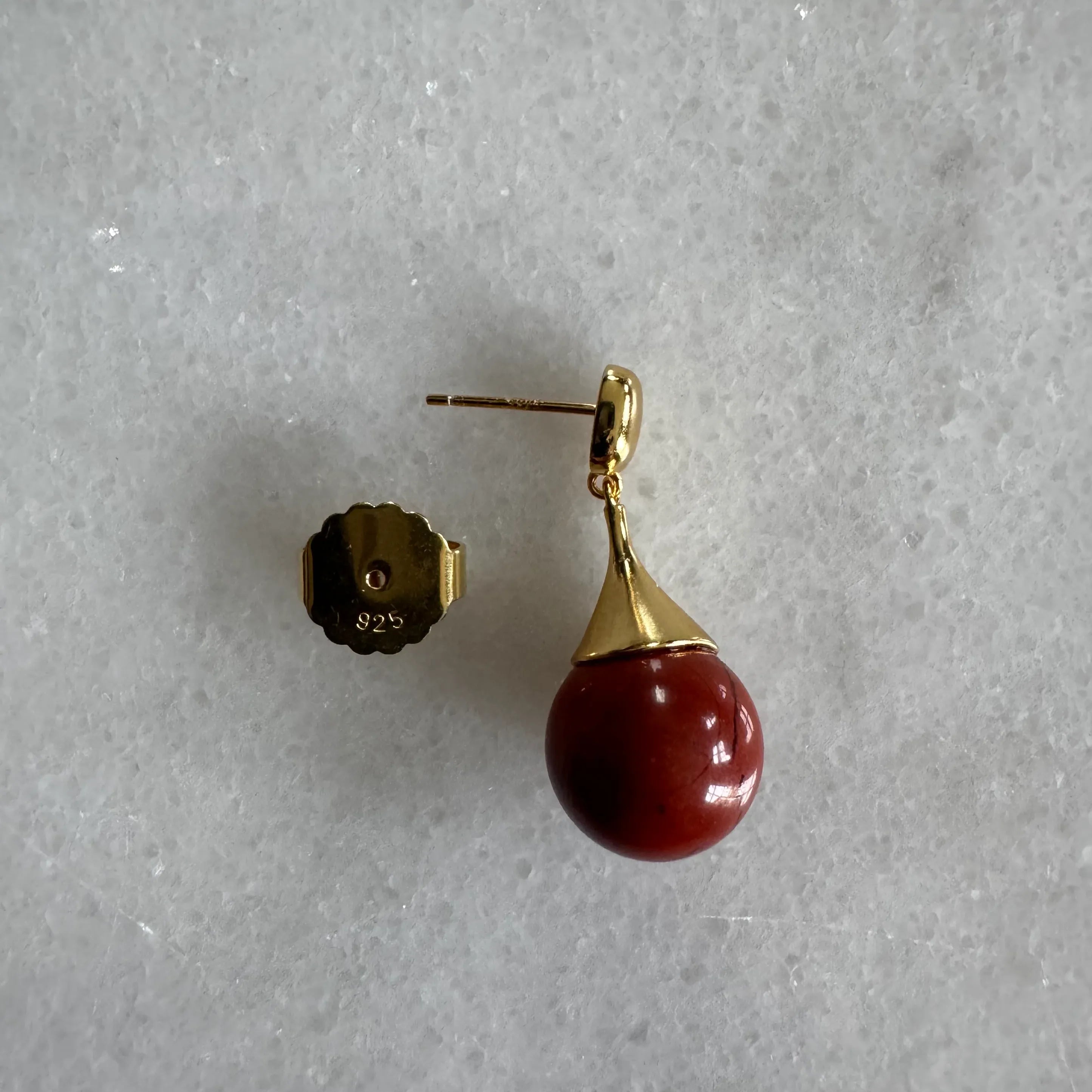 Apato7 apato7 APATO 7 Bell Earring Red Jaspis