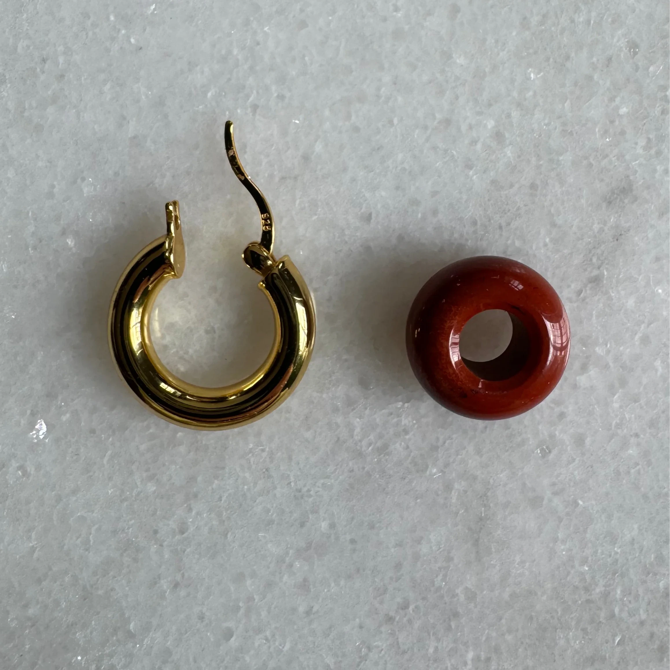 Apato7 apato7 APATO 7 Donut Earring Red Jaspis