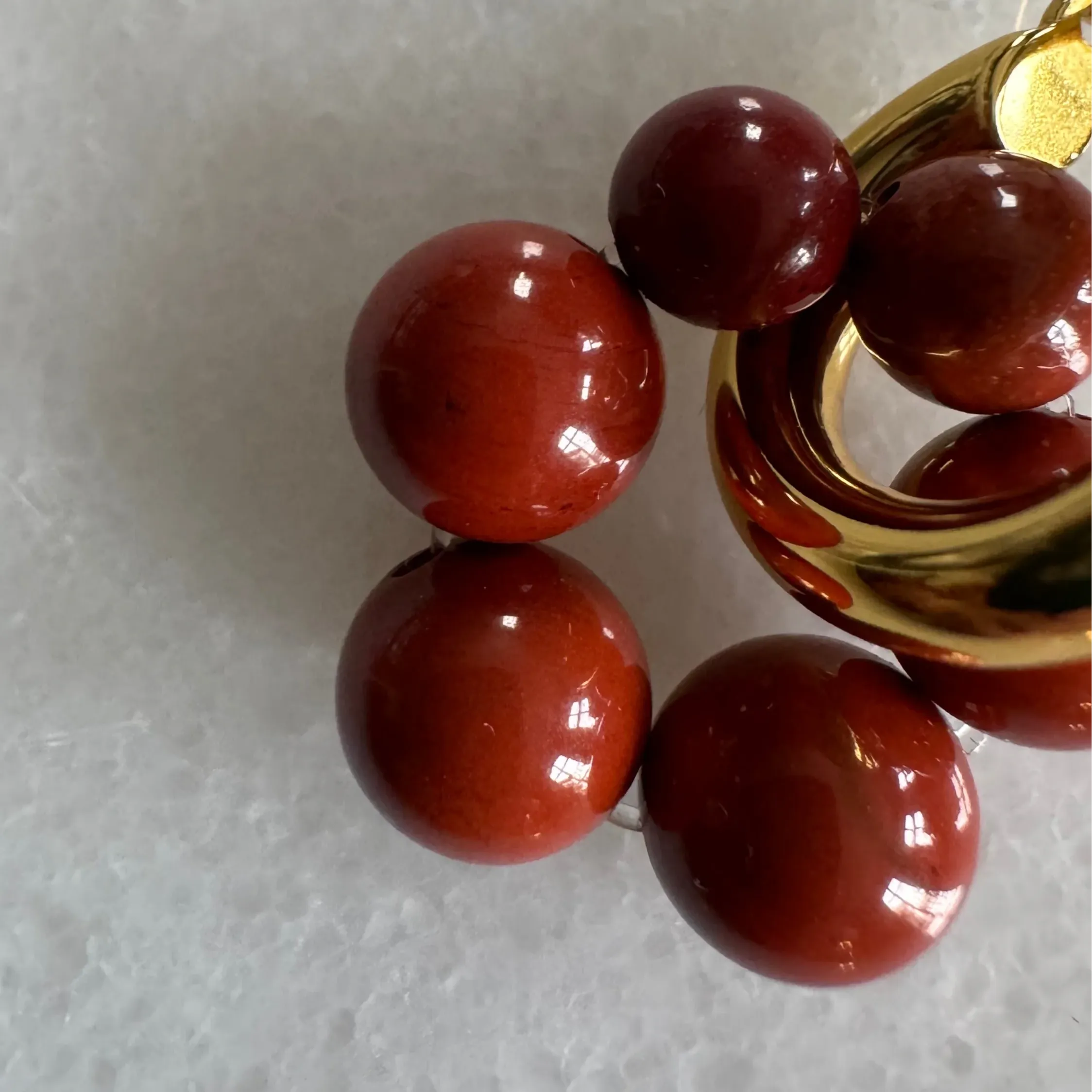 Apato7 apato7 APATO 7 Row Earring Red Jaspis