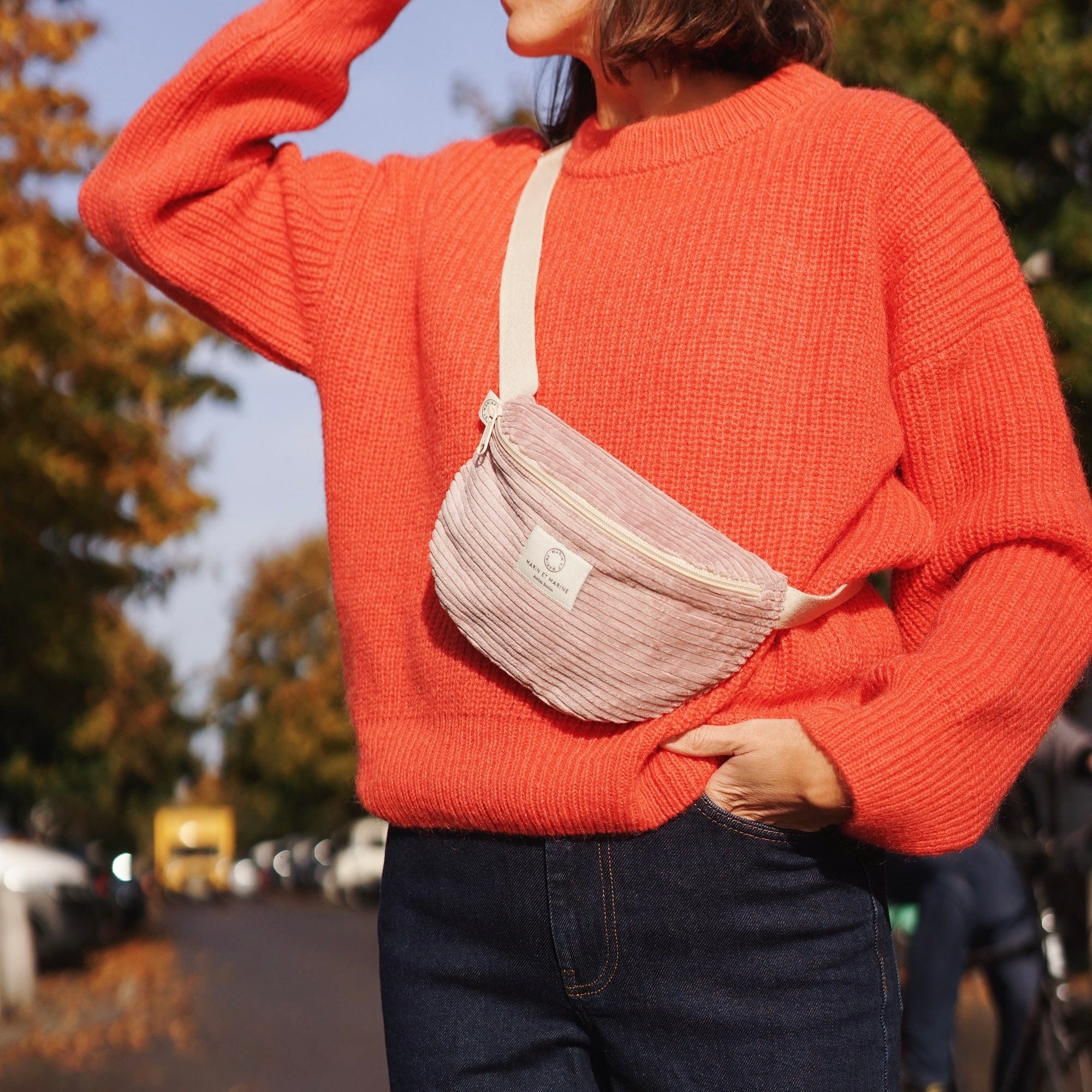 JAN 'N JUNE JAN 'N JUNE JANN JUNE Ani Strick Pullover Bright Orange