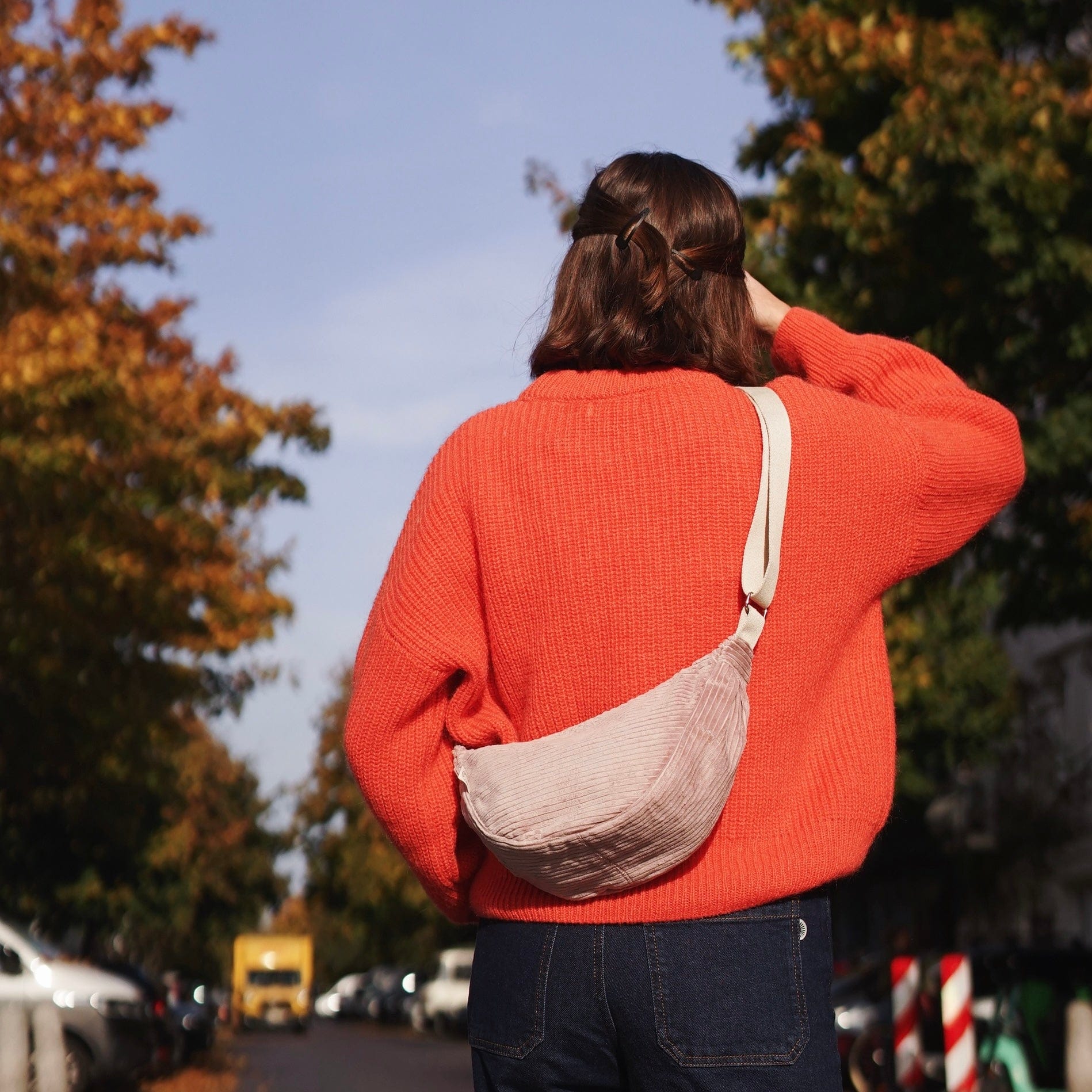 JAN 'N JUNE JAN 'N JUNE JANN JUNE Ani Strick Pullover Bright Orange