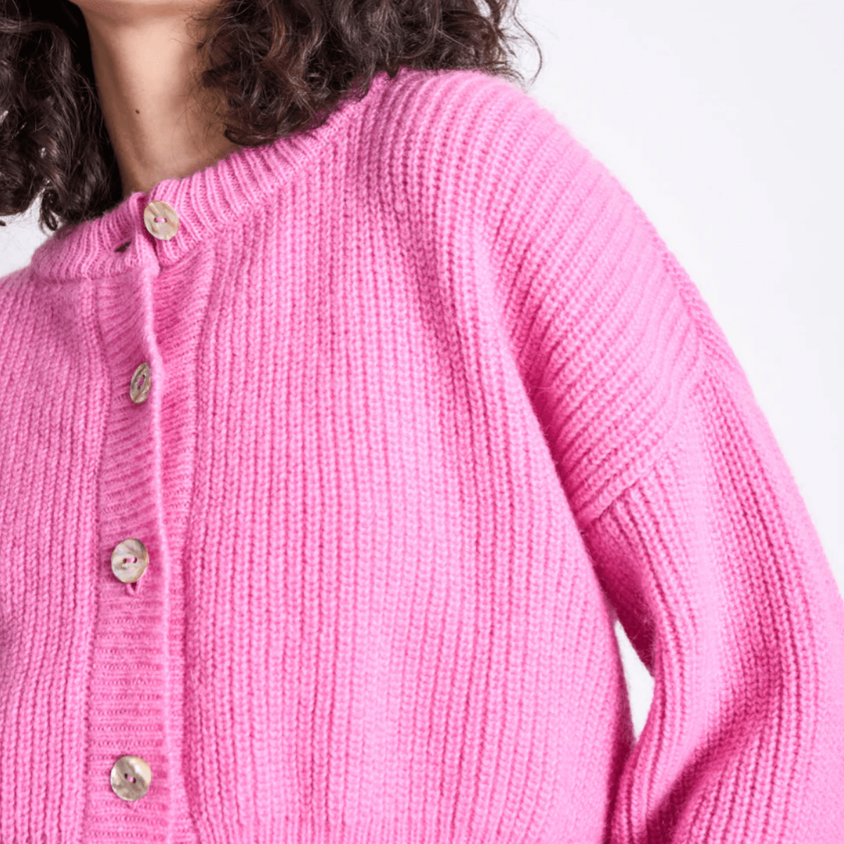 JAN 'N JUNE JAN 'N JUNE JANN JUNE Beni Strick Cardigan Bonbon Pink