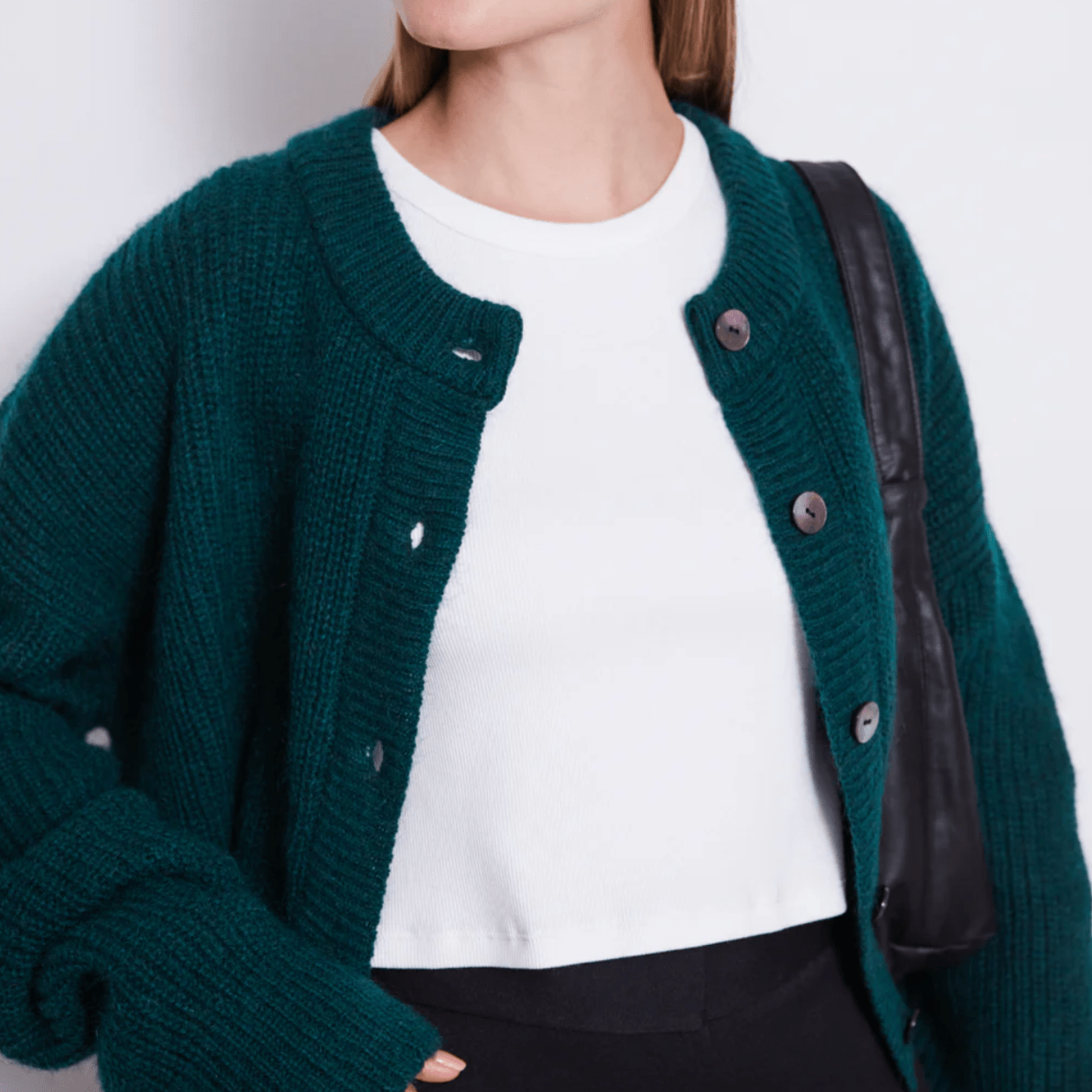 JAN 'N JUNE JAN 'N JUNE JANN JUNE Beni Strick Cardigan Bottle Green