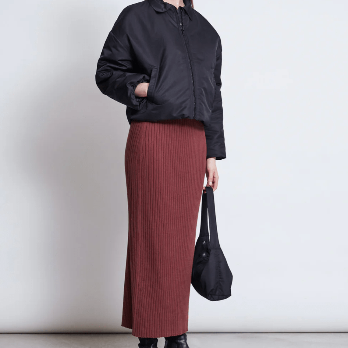 JAN 'N JUNE JAN 'N JUNE JANN JUNE Midi knit Skirt Ebba Intense Rust