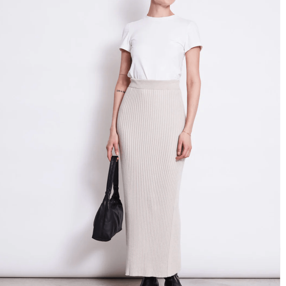 JAN 'N JUNE JAN 'N JUNE JANN JUNE Midi knit Skirt Ebba Ivory