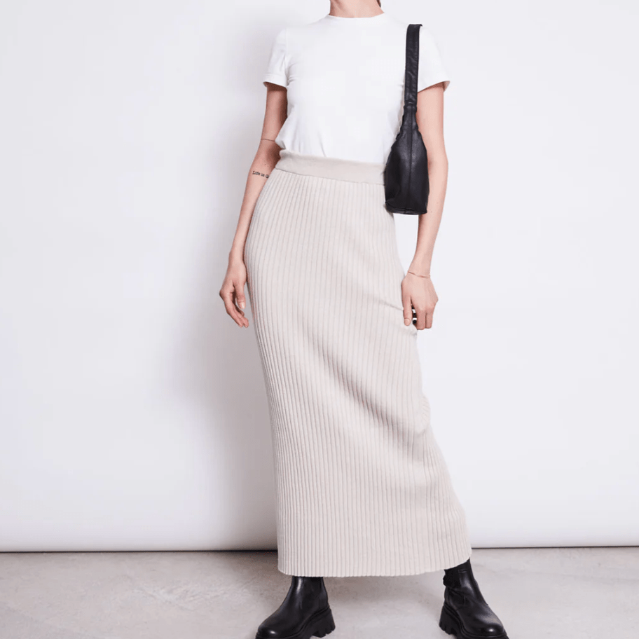 JAN 'N JUNE JAN 'N JUNE JANN JUNE Midi knit Skirt Ebba Ivory