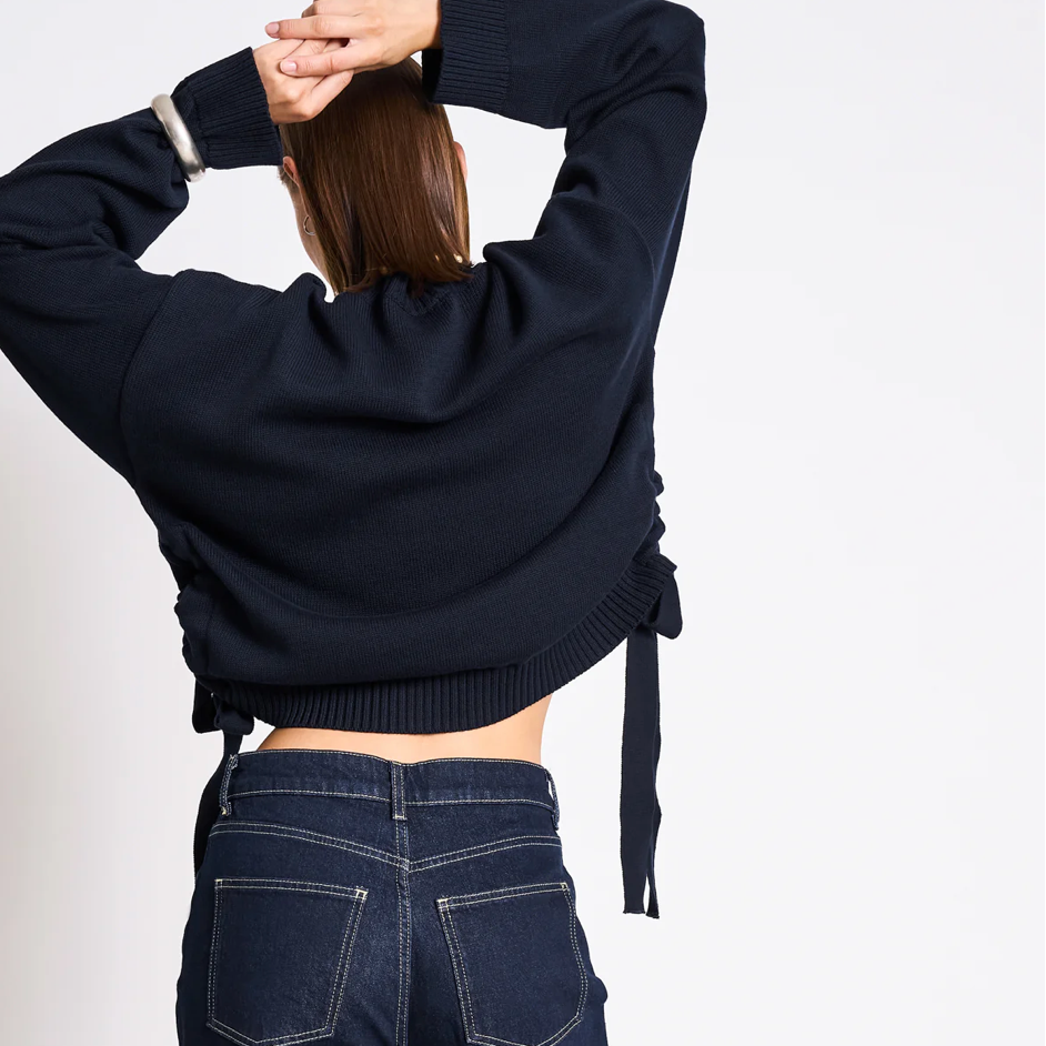 JAN 'N JUNE JAN 'N JUNE JANN JUNE Tie Sweater Caper Nightfall