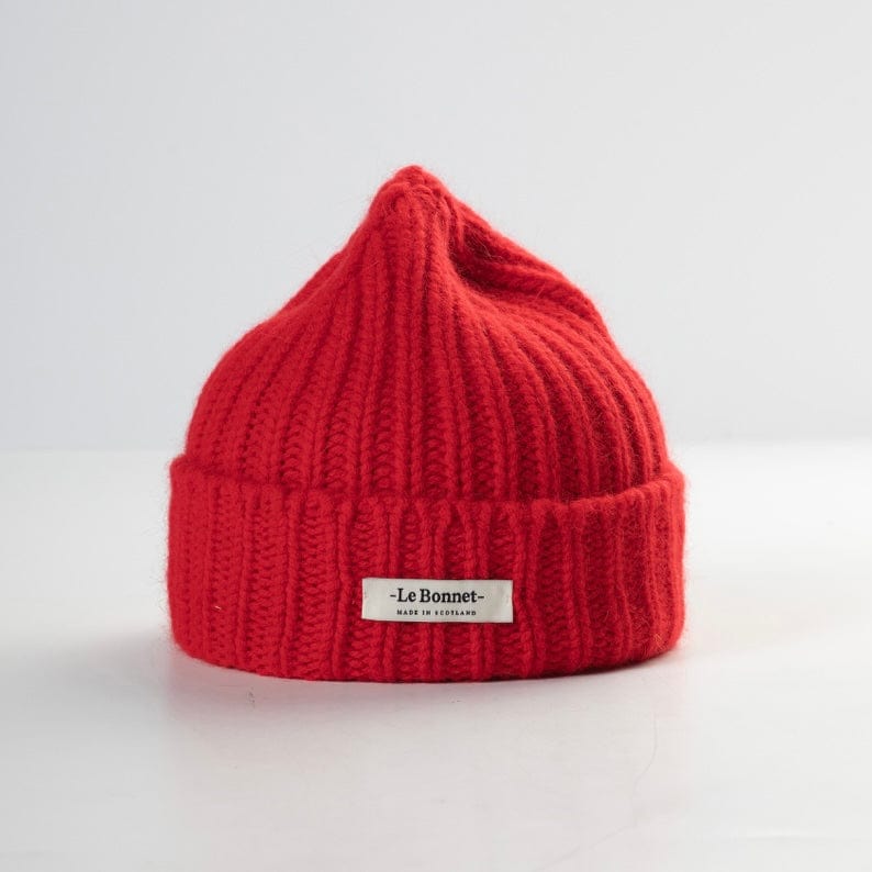 Le Bonnet Beanie Crimson Le Bonnet Grobstrick Mütze „Logo“