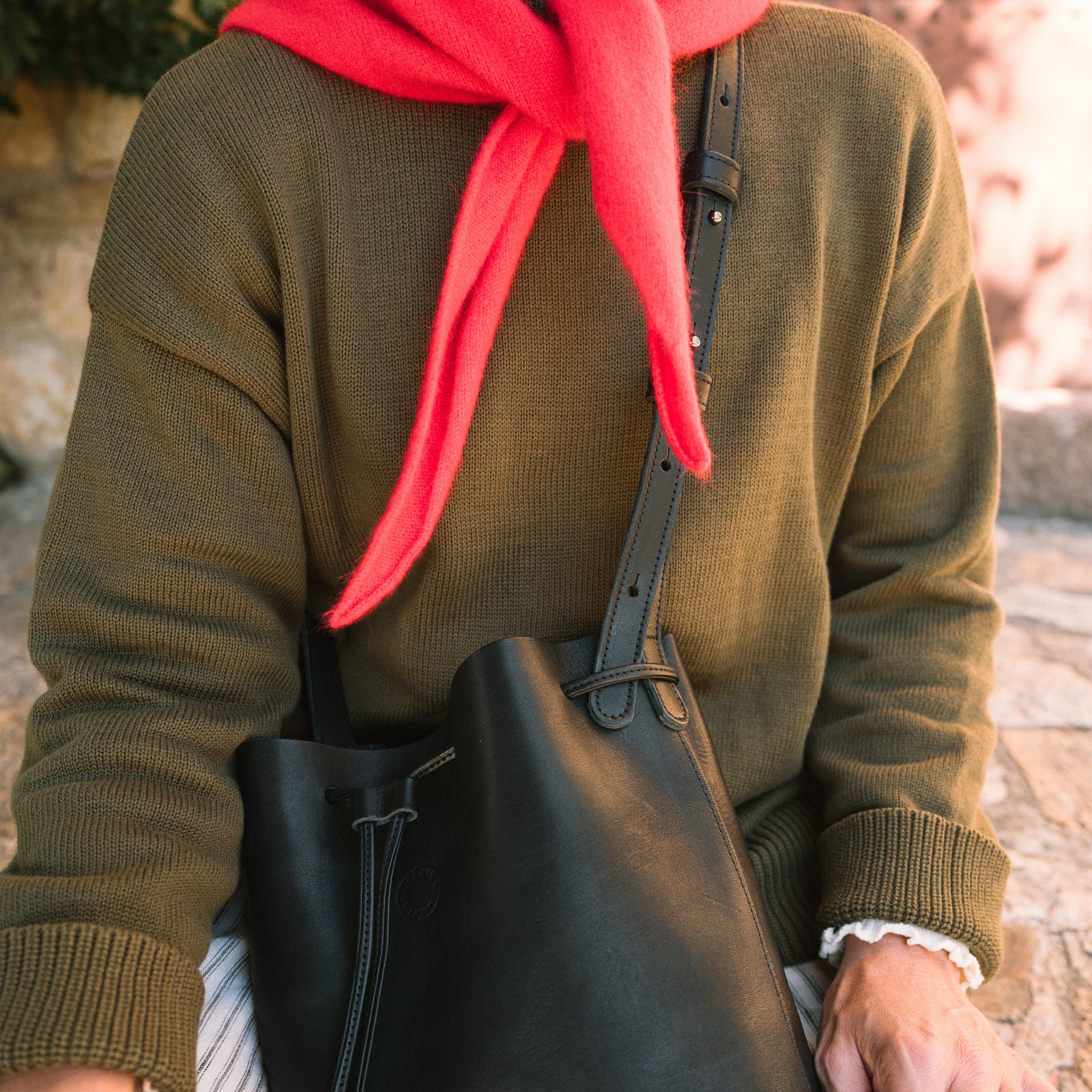 JANN JUNE Mua Woody Olive Turtleneck Sweater 