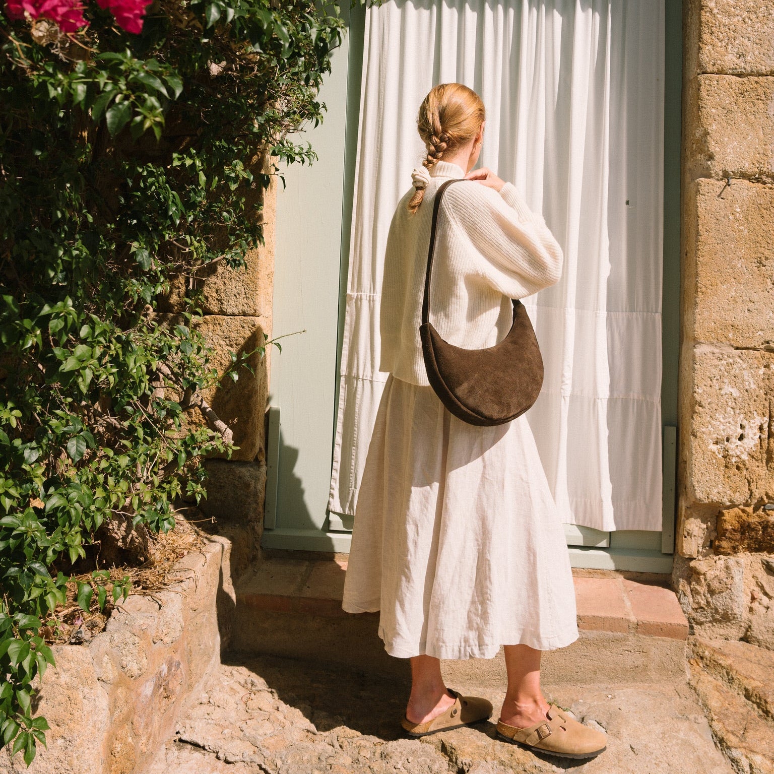 Marin et Marine Bauchtasche Lune Bag Suede Chocolat