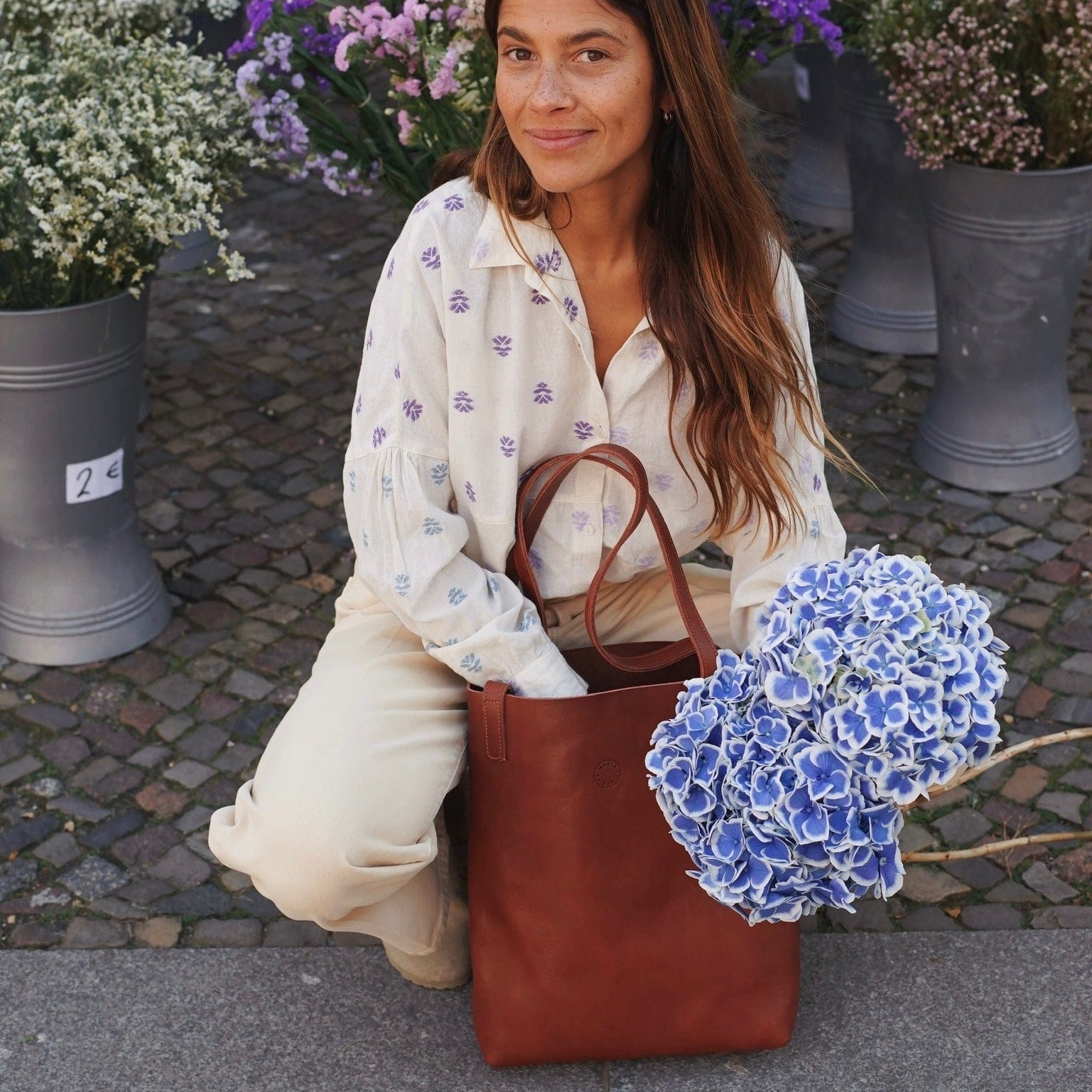 Marin et Marine Shopper Solea Tote Bag Marron