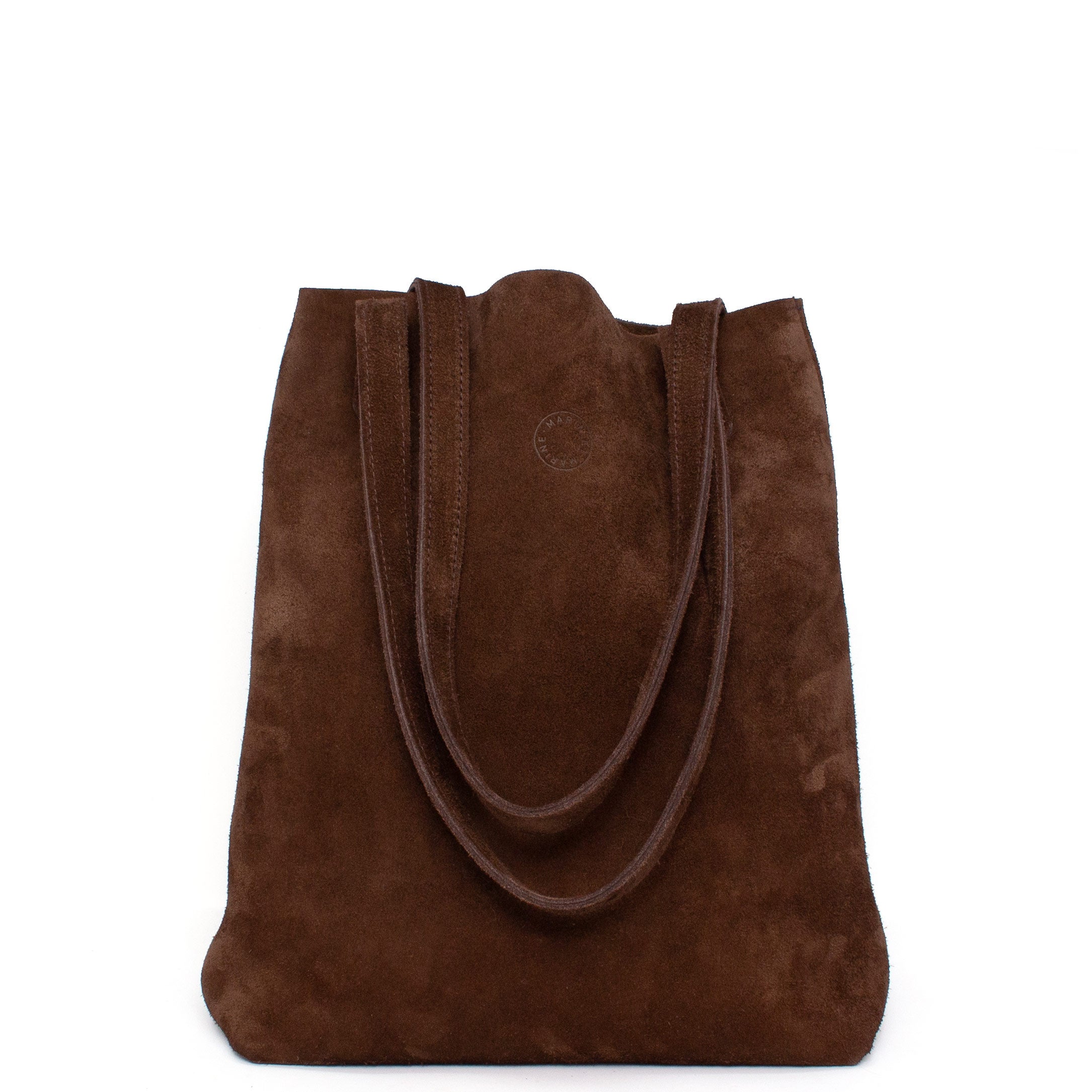 Marin et Marine Shopper Solea Tote Bag Suede Chocolat