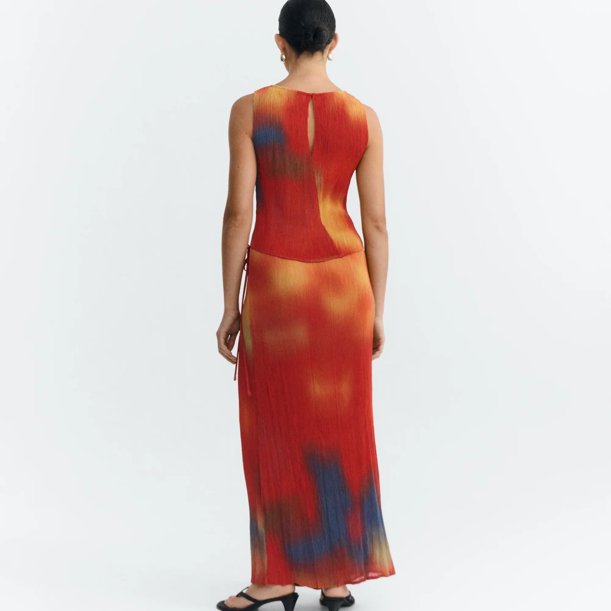 Marin et Marine THINKING MU FLOWERS PLEATED PAULINE SKIRT