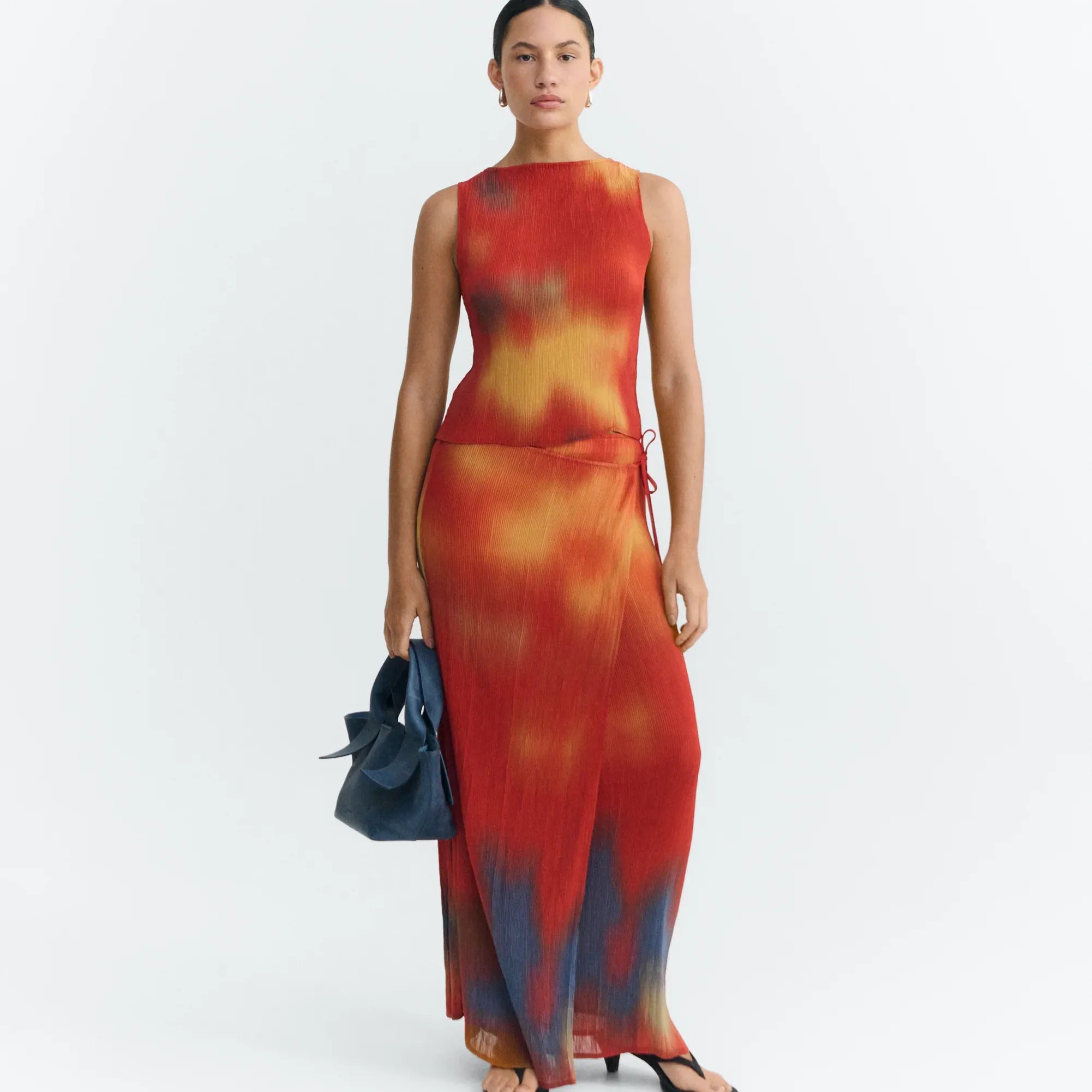 Marin et Marine THINKING MU FLOWERS PLEATED PAULINE SKIRT