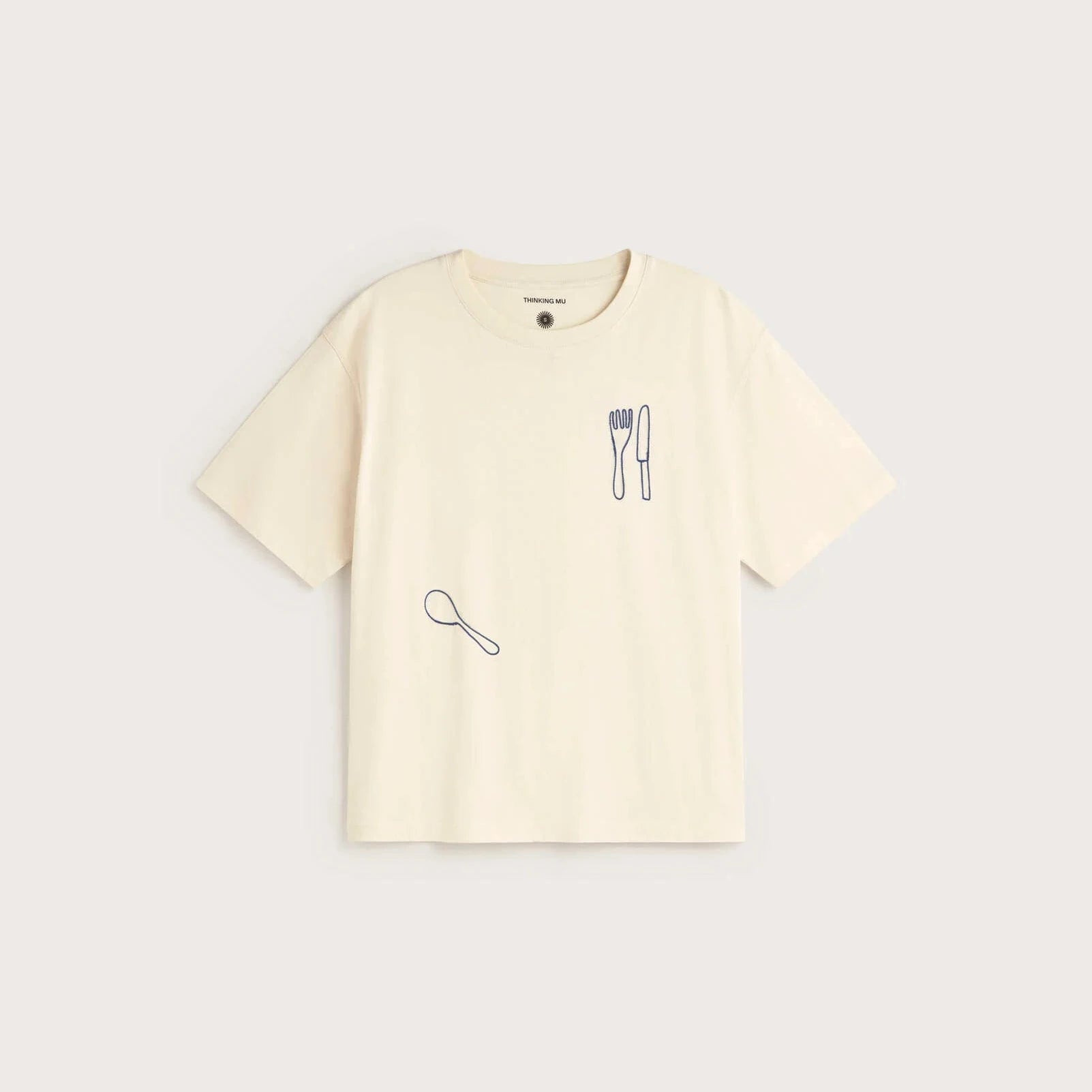 Marin et Marine THINKING MU Lucia handbesticktes T-shirt