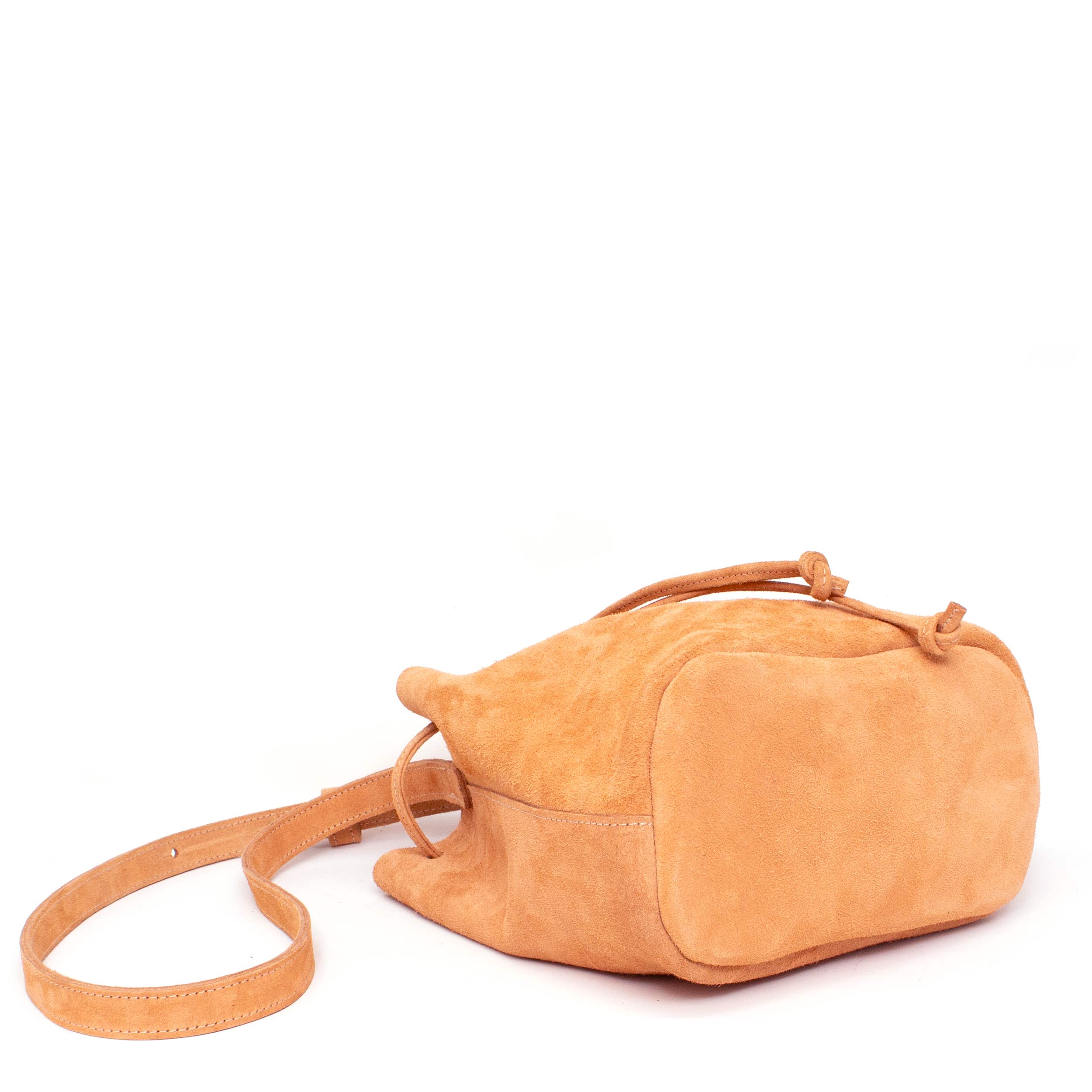 Marin et Marine Umhängetasche Bucket Bag Suede Caramel