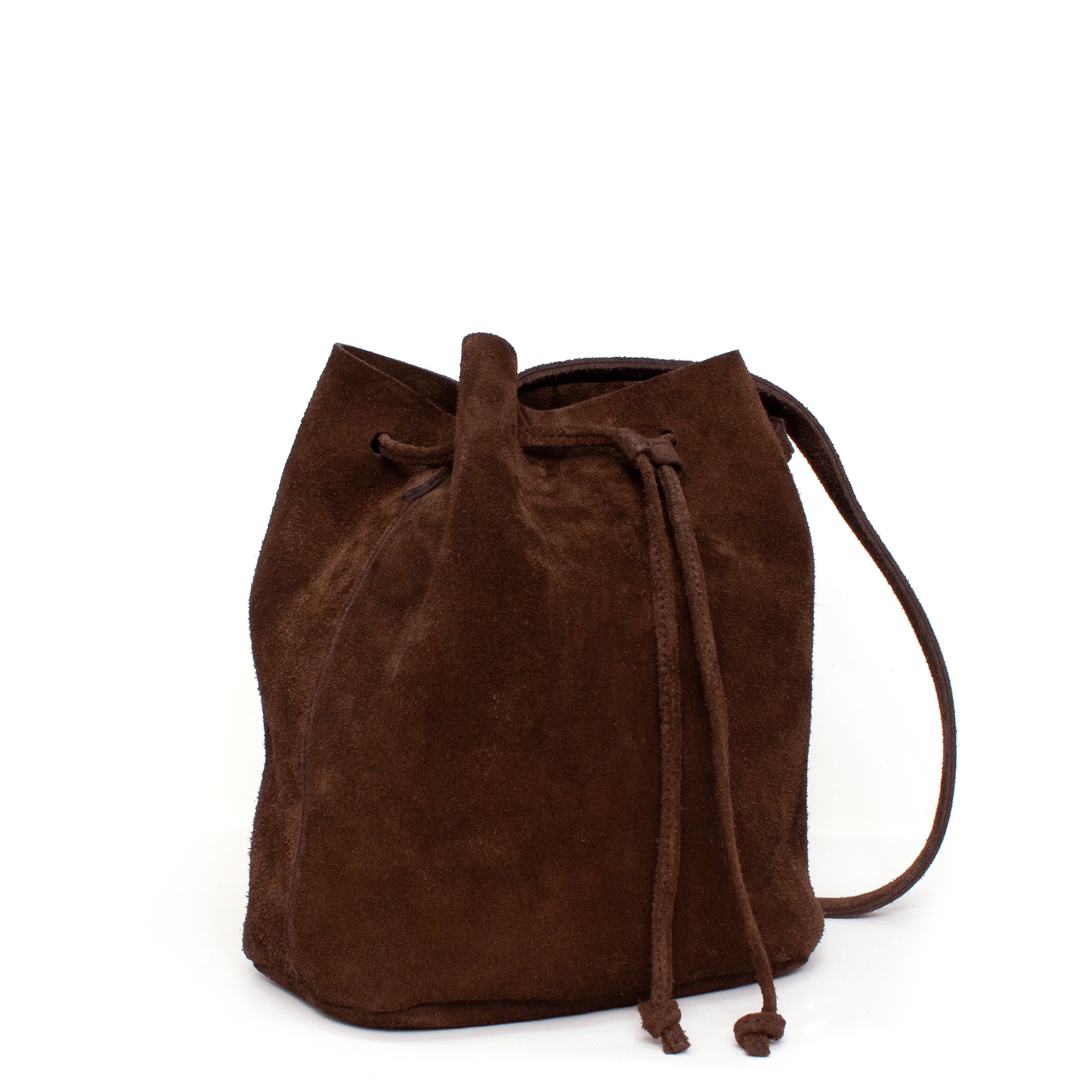 Marin et Marine Umhängetasche Bucket Bag Suede Chocolat