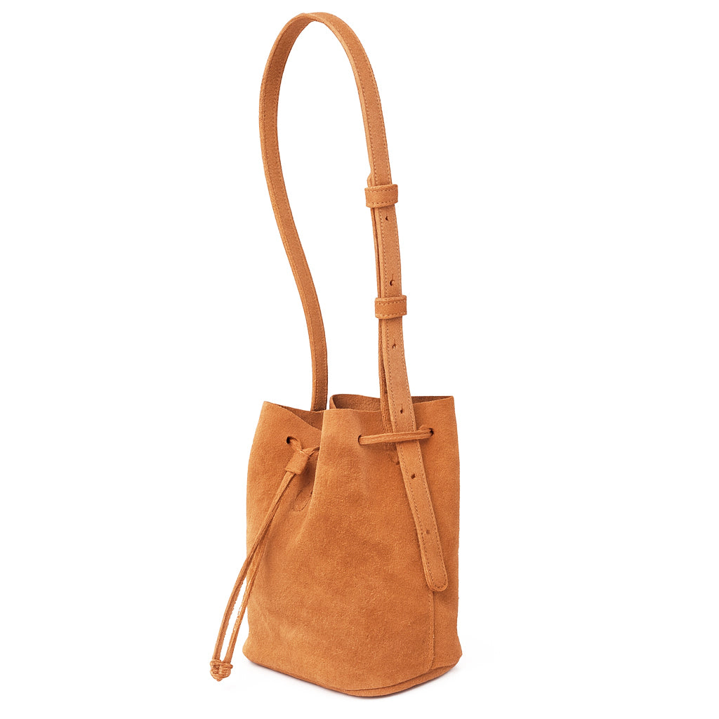 Bucket Bag Suede Caramel