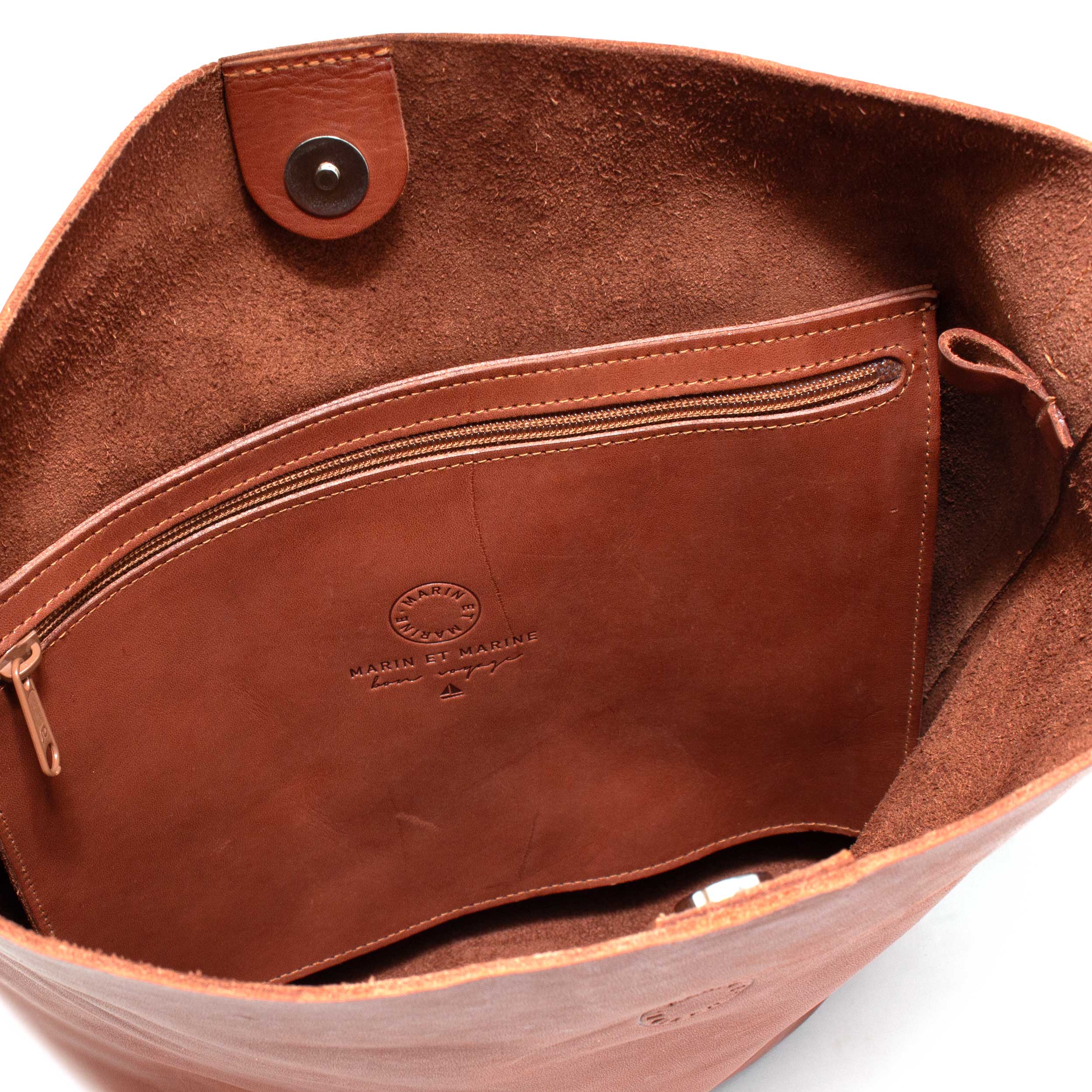Marin et Marine Ondine Bag Marron Ondine Leder Bucket Bag Marron - Leder Beuteltasche Damen Bucket Bag